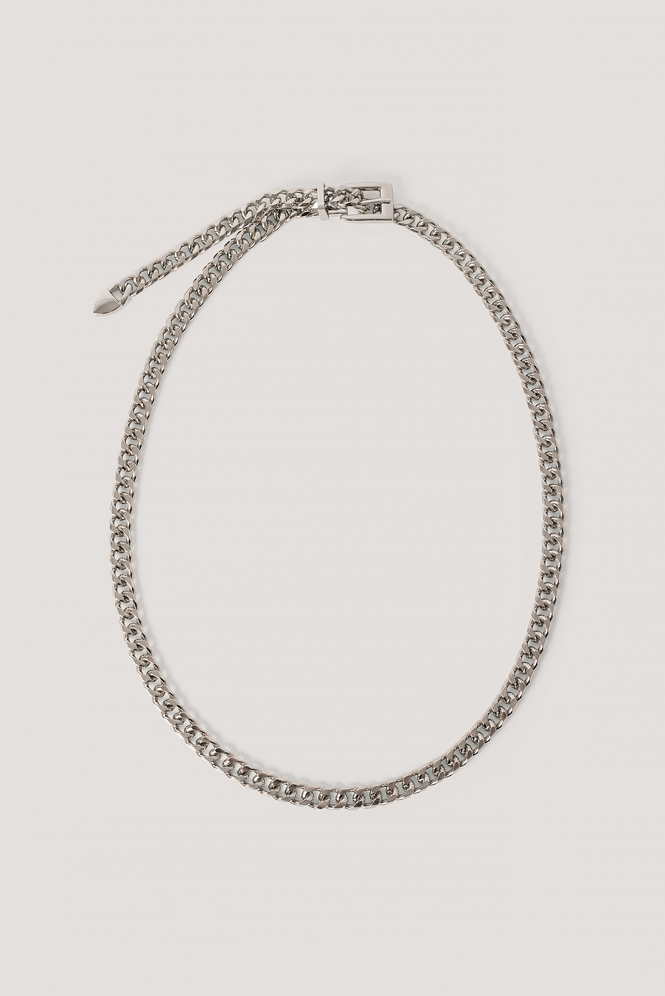 Buckle Chain Belt Silver