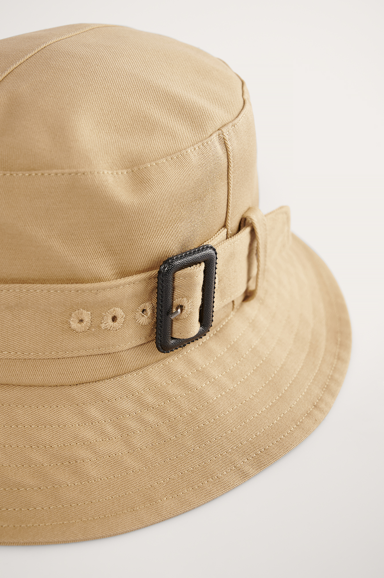 Buckle Detail Bucket Hat Beige | na-kd.com