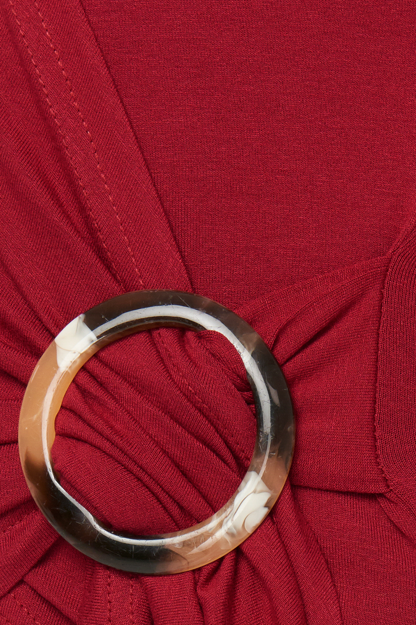 Buckle Detail Jersey Top Red | na-kd.com