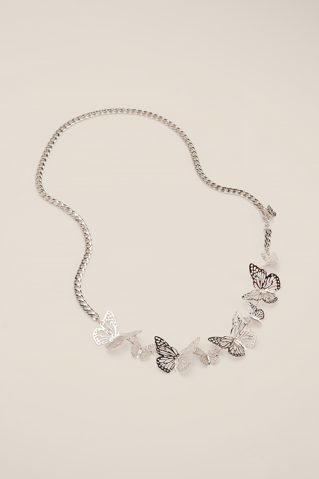 Butterfly Chain Belt Silver | na-kd.com