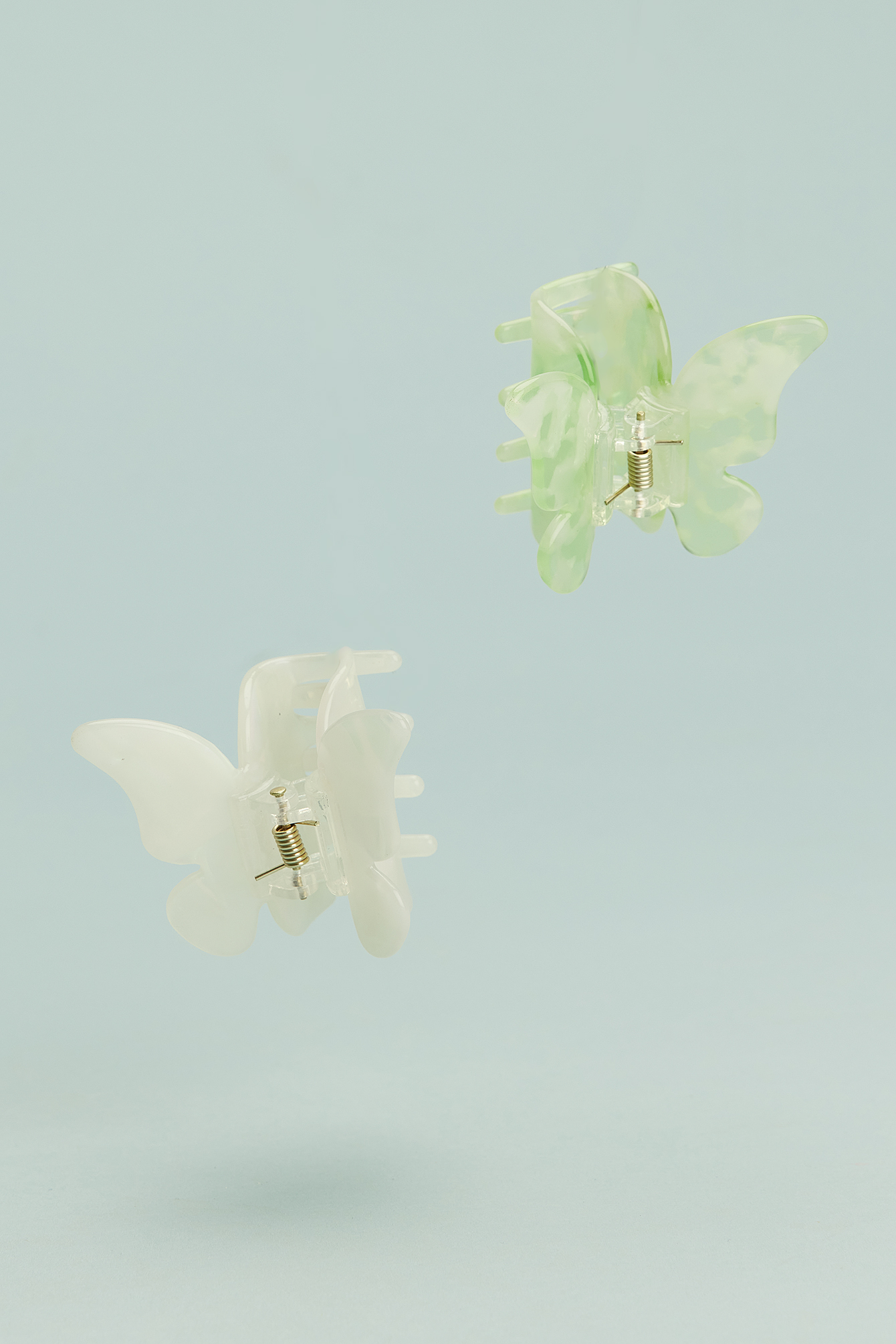 2 Stück Haarkrallen Weiß Transparent – Made In Germany, Ca. 6 Cm Lang