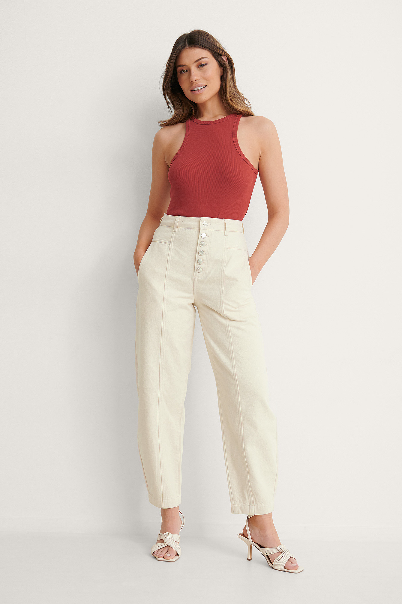 Organic Button Fly Cocoon Jeans 