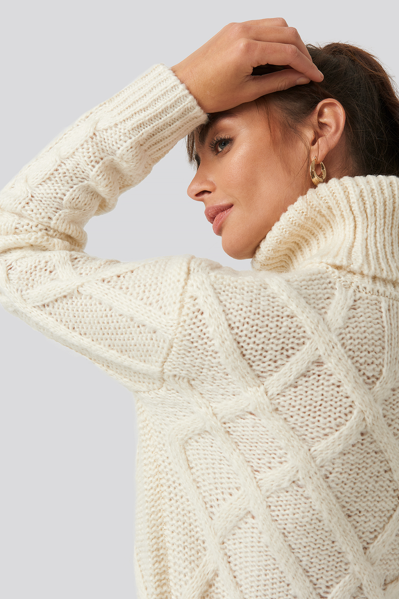 knitted white jumper