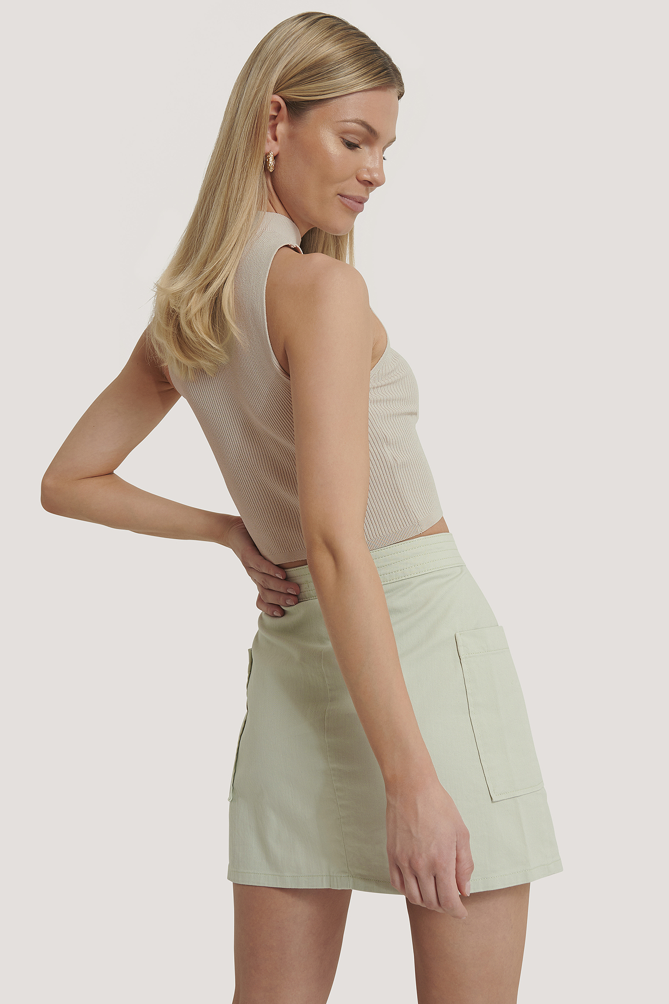 Cargo Mini Skirt Green