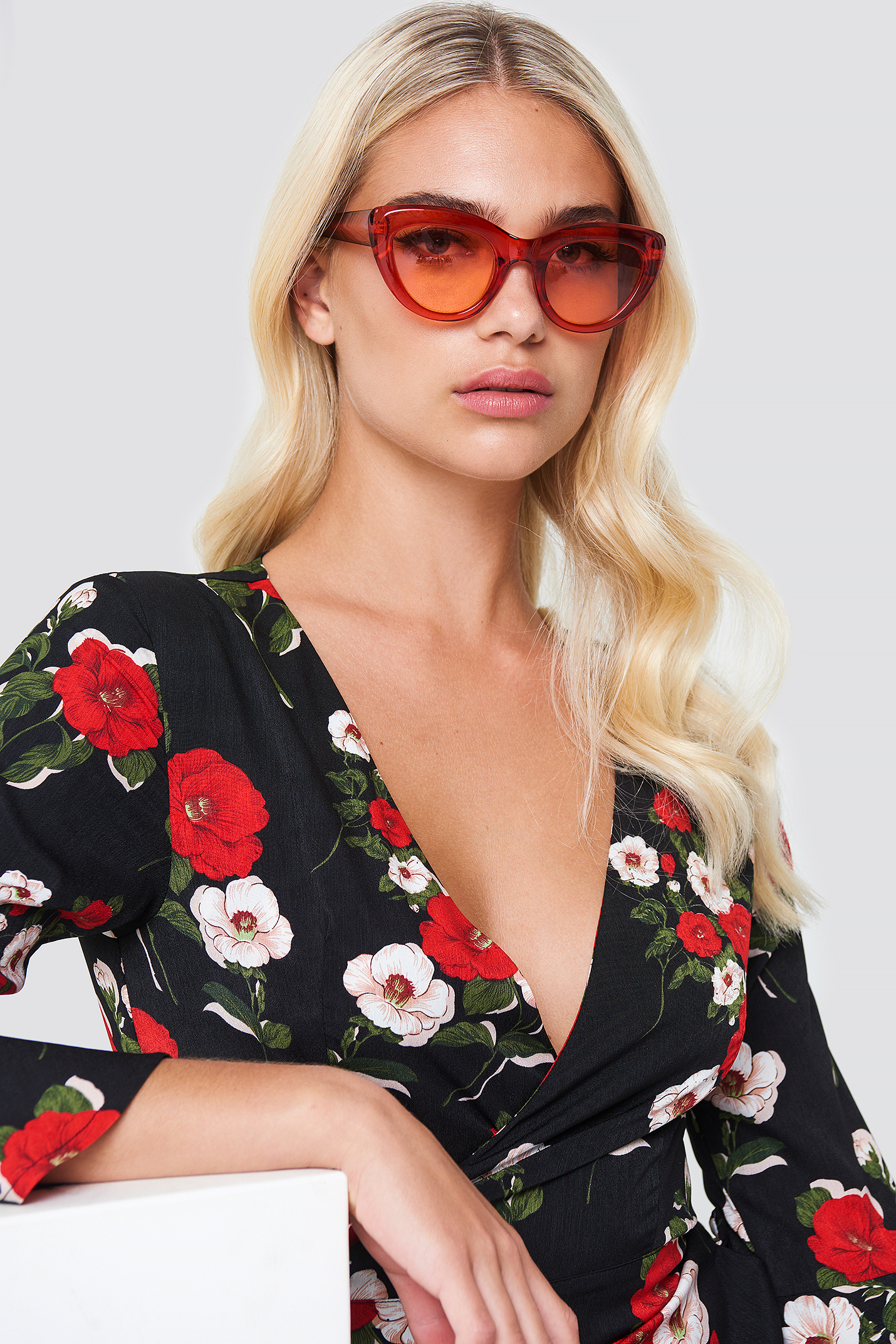 Cat Eye Sunglasses Granita red