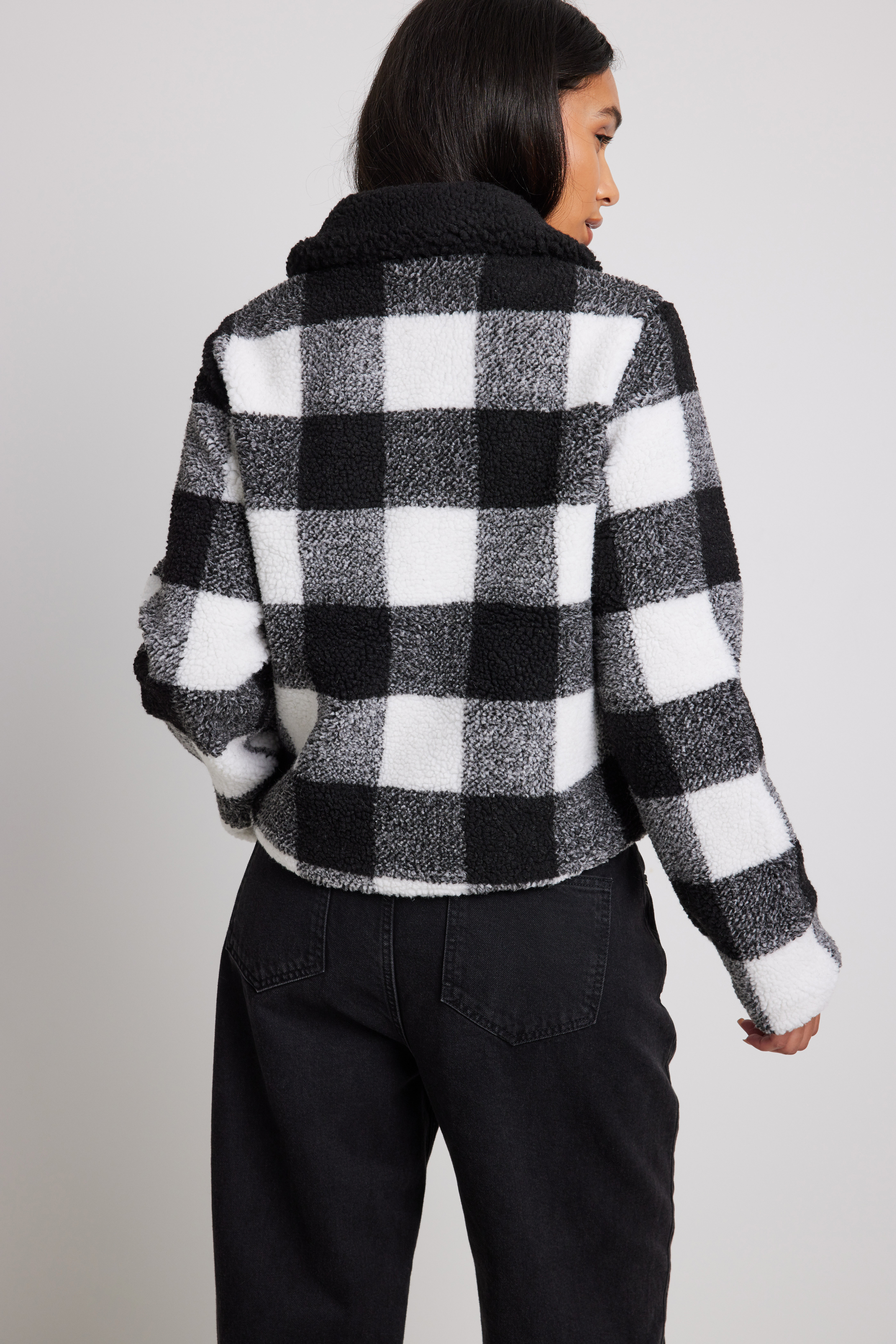 checked teddy bear jacket