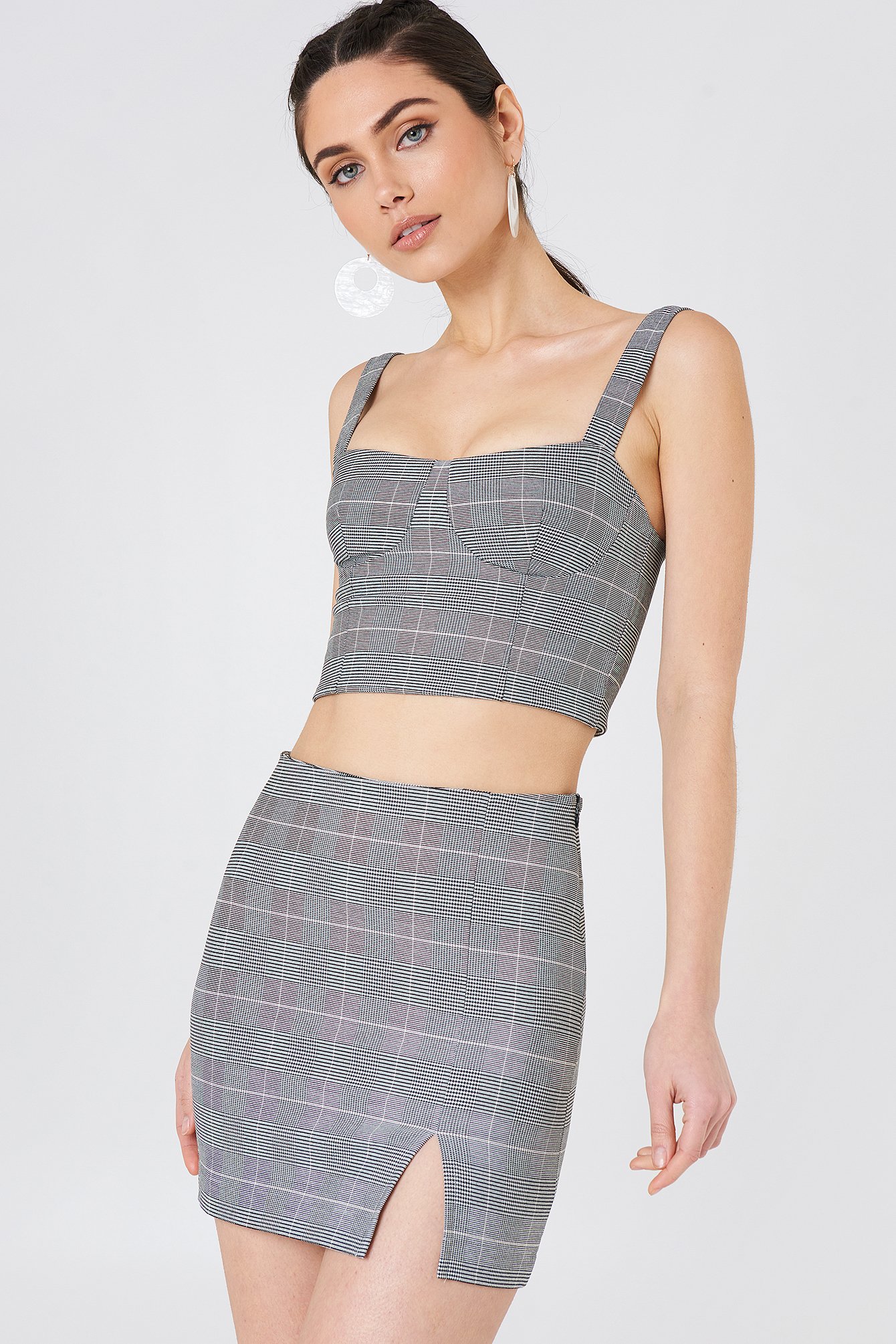 Checkered NA-KD Checkered Mini Skirt
