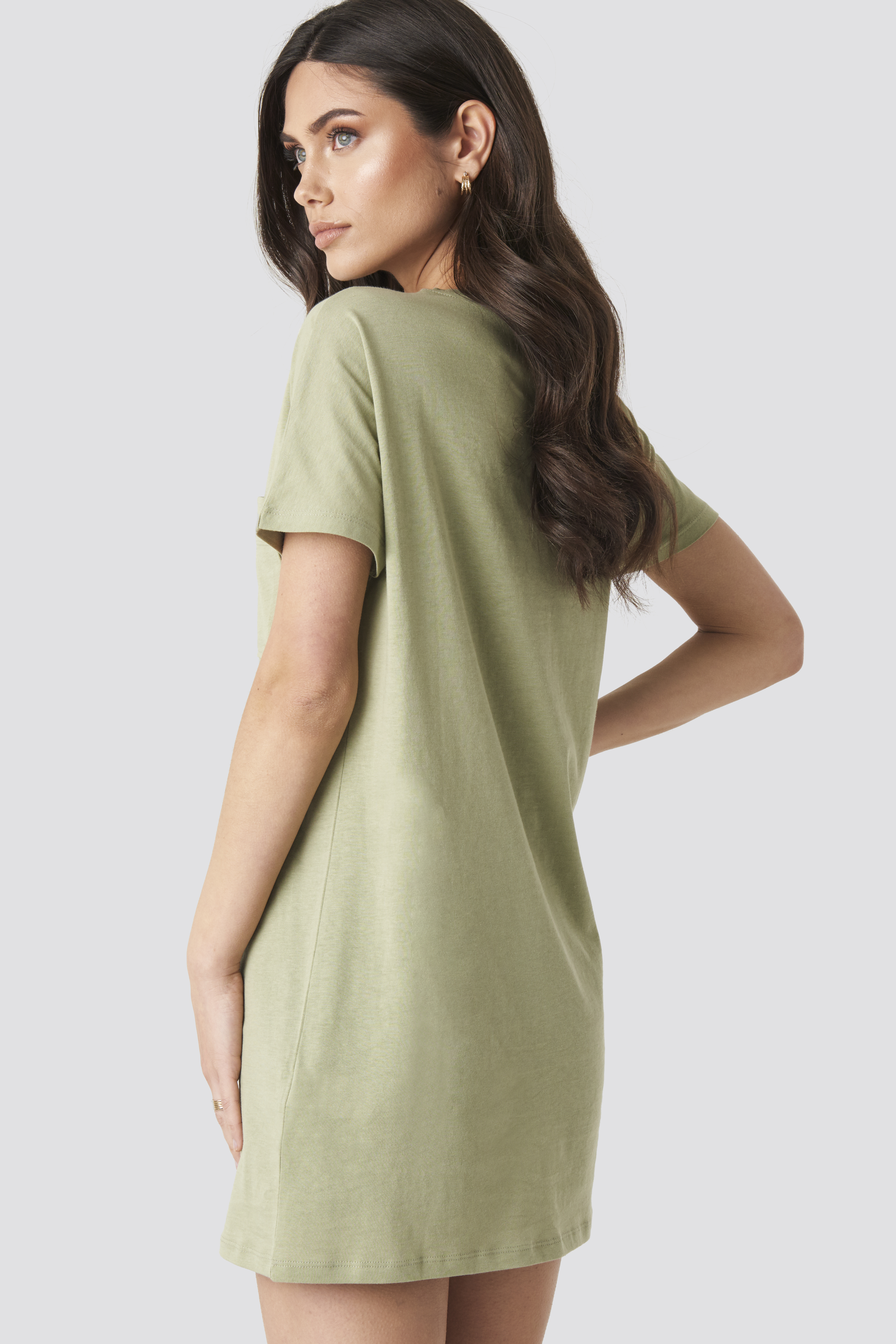 light green t shirt dress