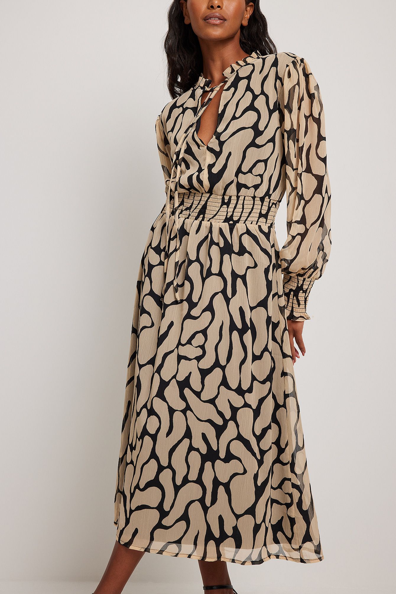 Mode Jurken Chiffon jurken Ba&sh Chiffon jurk volledige print casual uitstraling 
