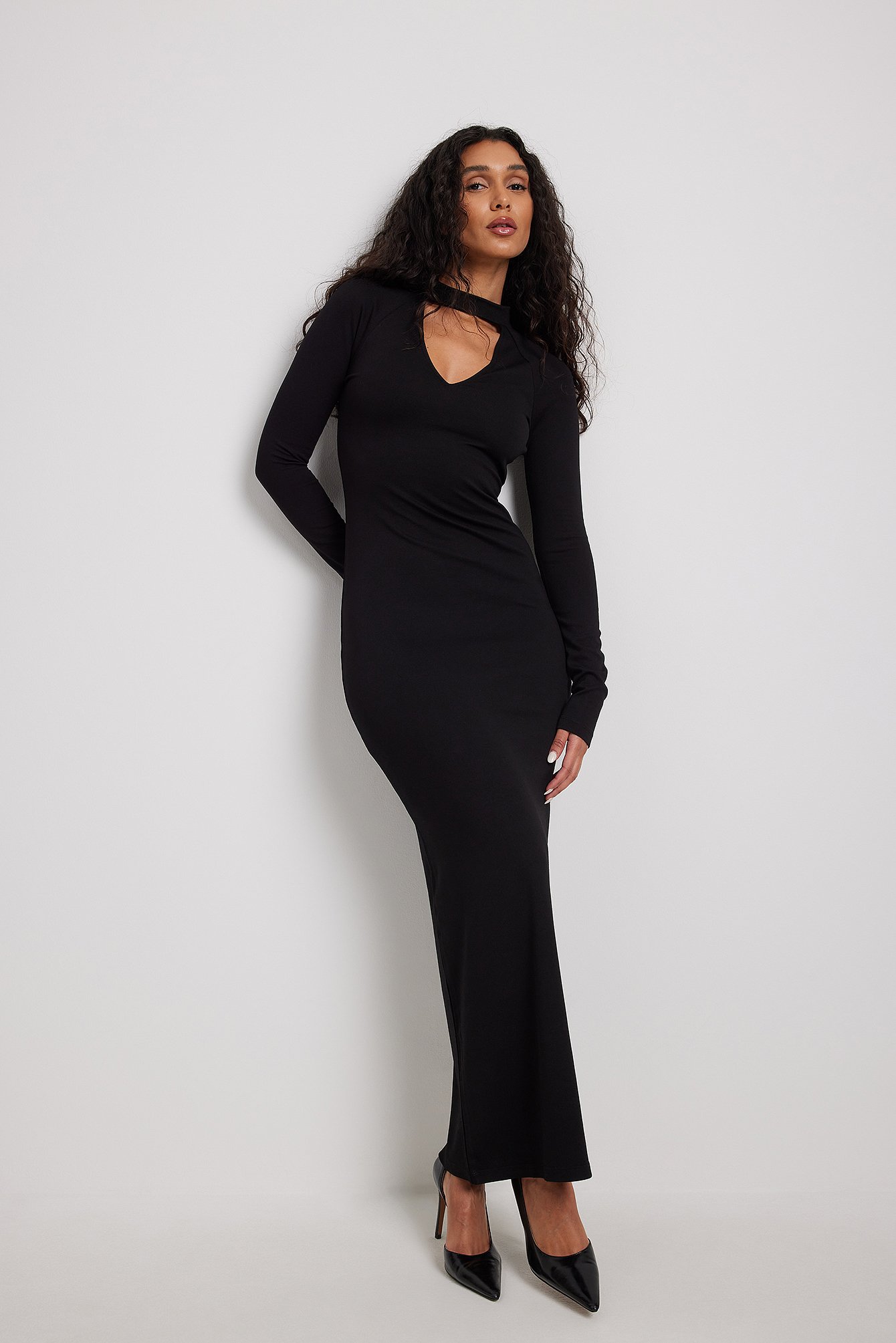 long sleeve maxi dress nakd Balloon Sleeve Maxi Dress Multicolor