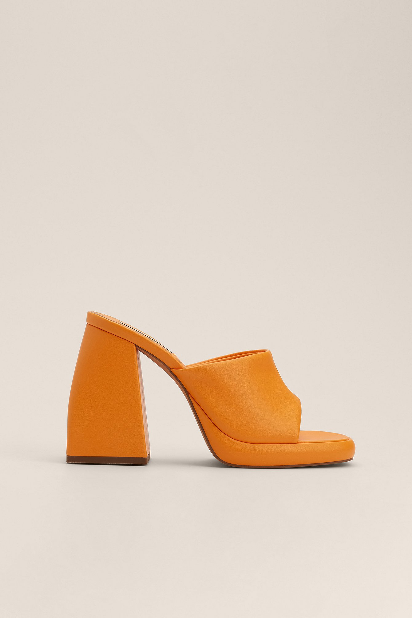 orange heels platform
