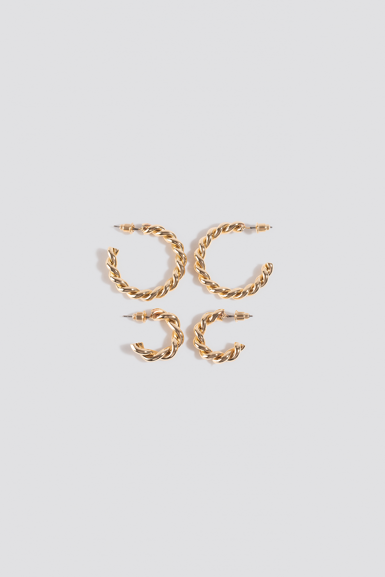 Chubby Twisted Hoops (Double Pack) Gold