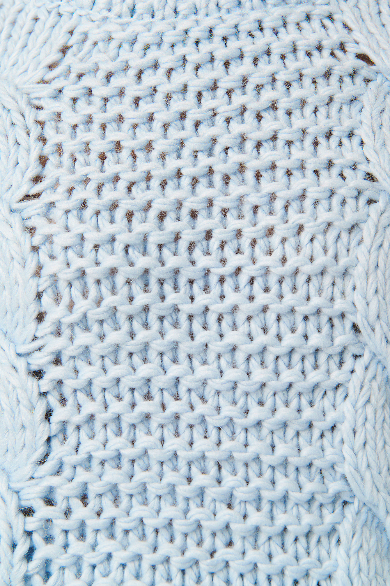 Chunky Cable Knitted Sweater Blue | na 