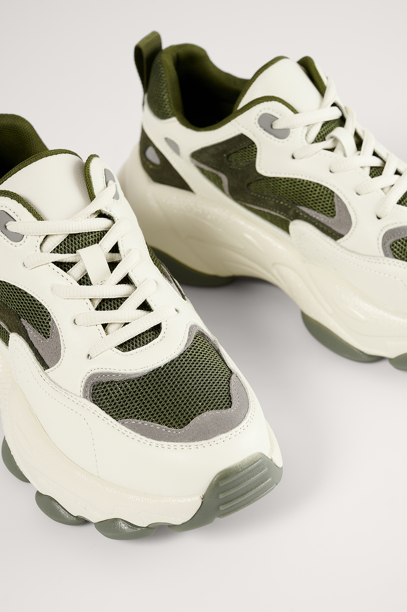 chunky green trainers