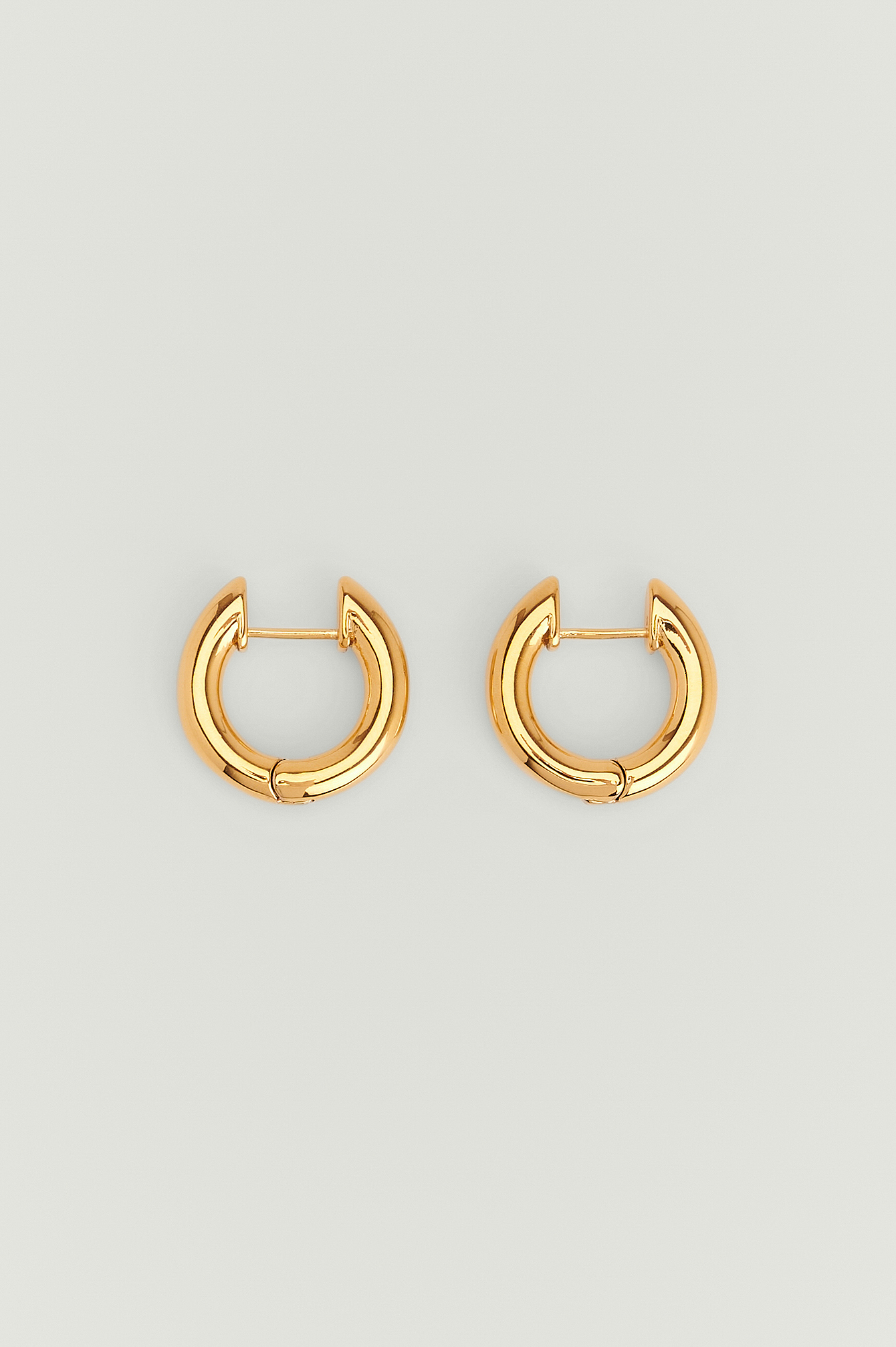 NA-KD Accessories Chunky Gold Plated Hoops - Gold