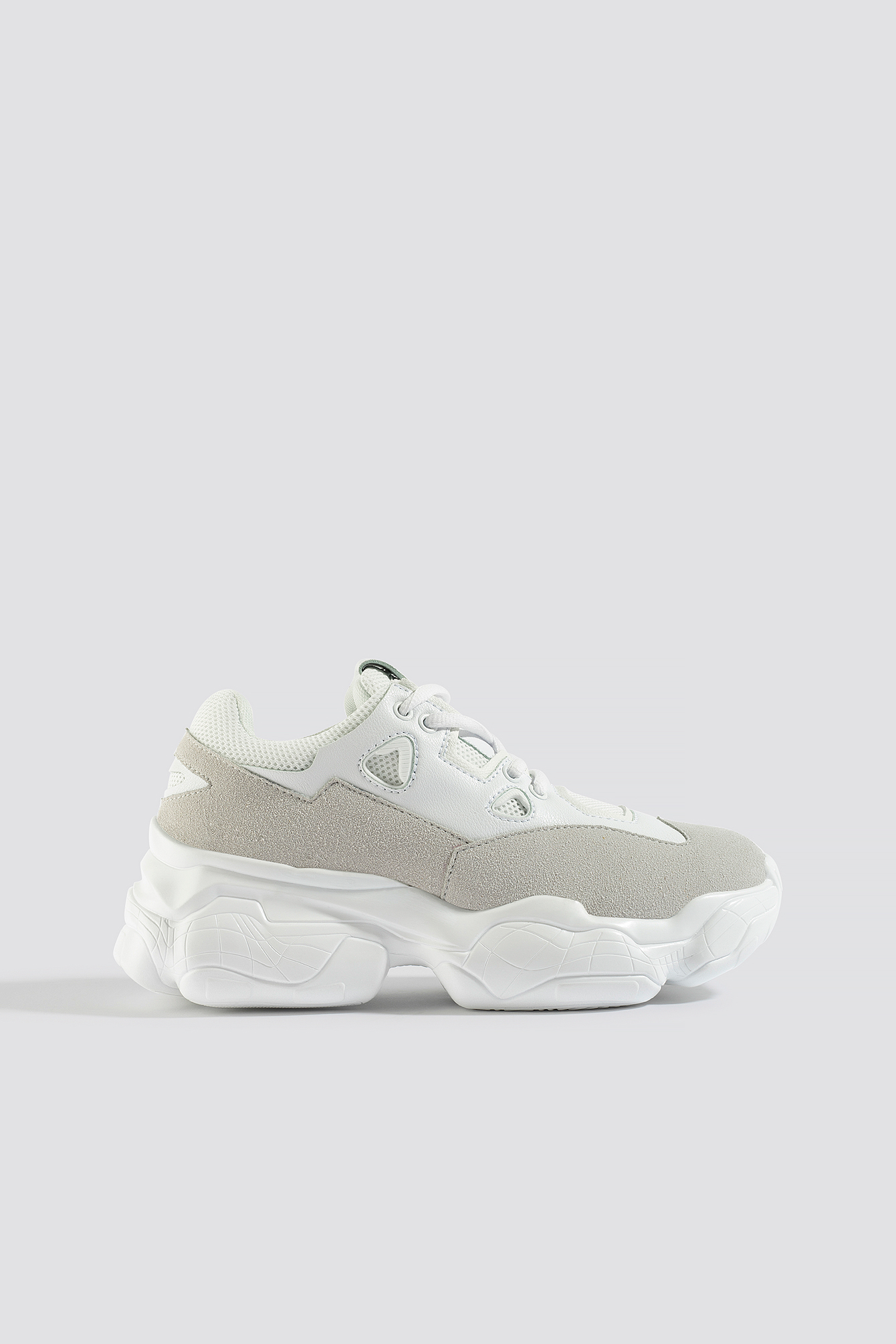 Chunky Graphic Sole Trainers White