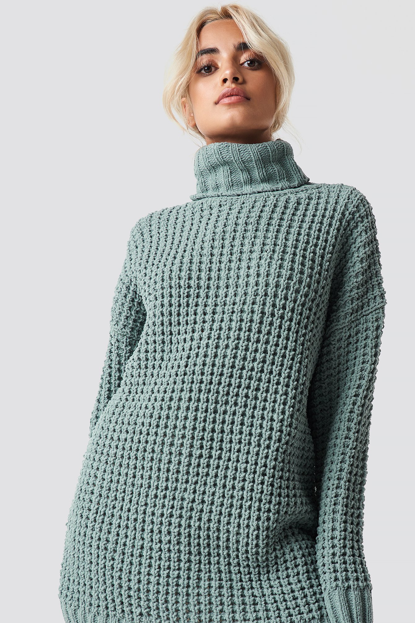 Na-kd Trend  Chunky Oversized Knitted Sweater - Green