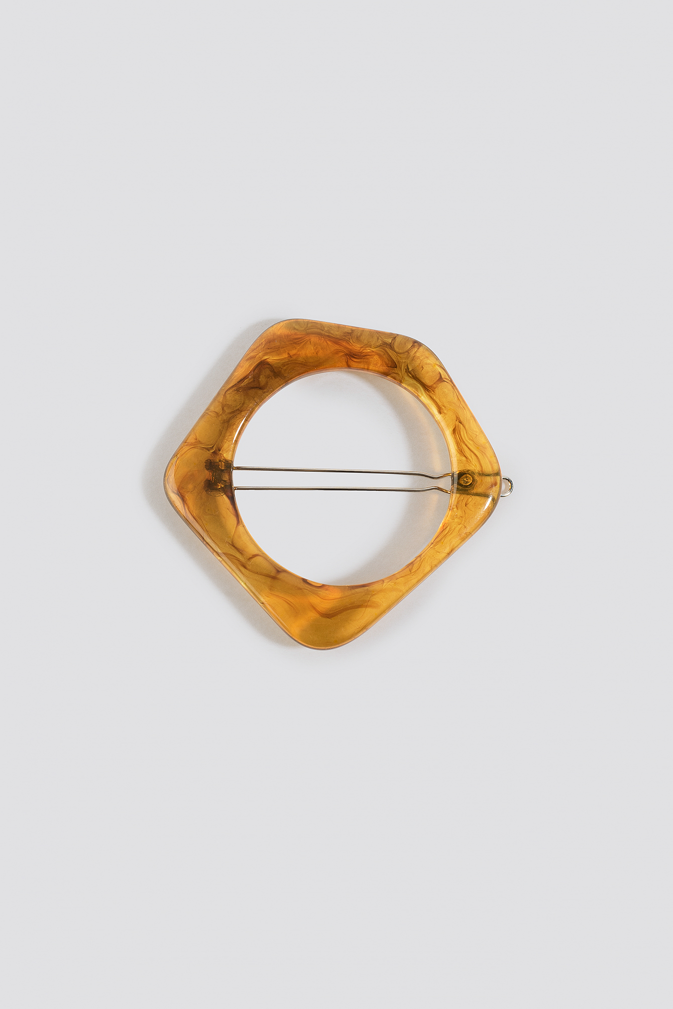 Chunky Resin Hairclip Brown