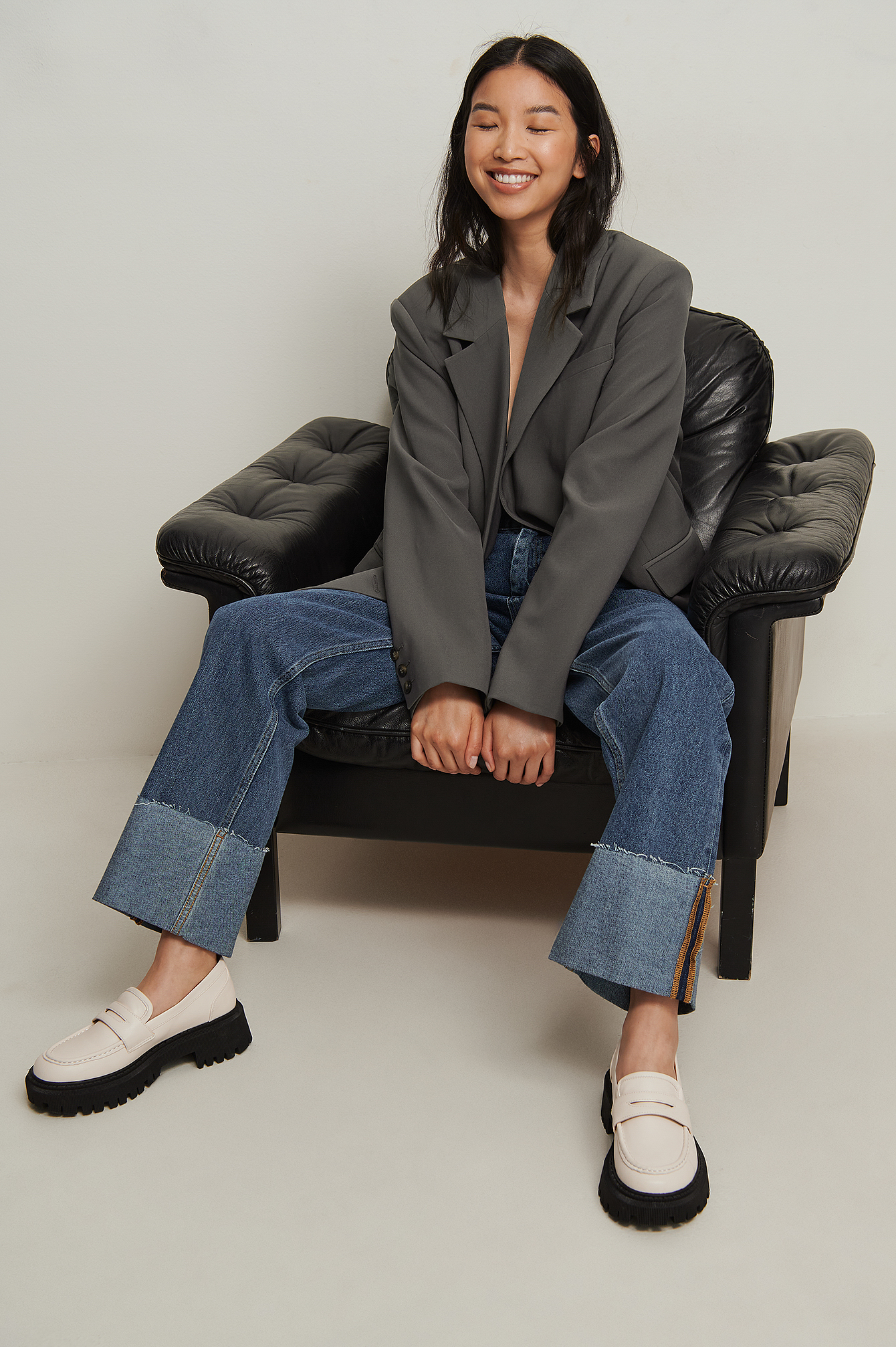 Mocasines Chunky Retro Blanco | na-kd.com