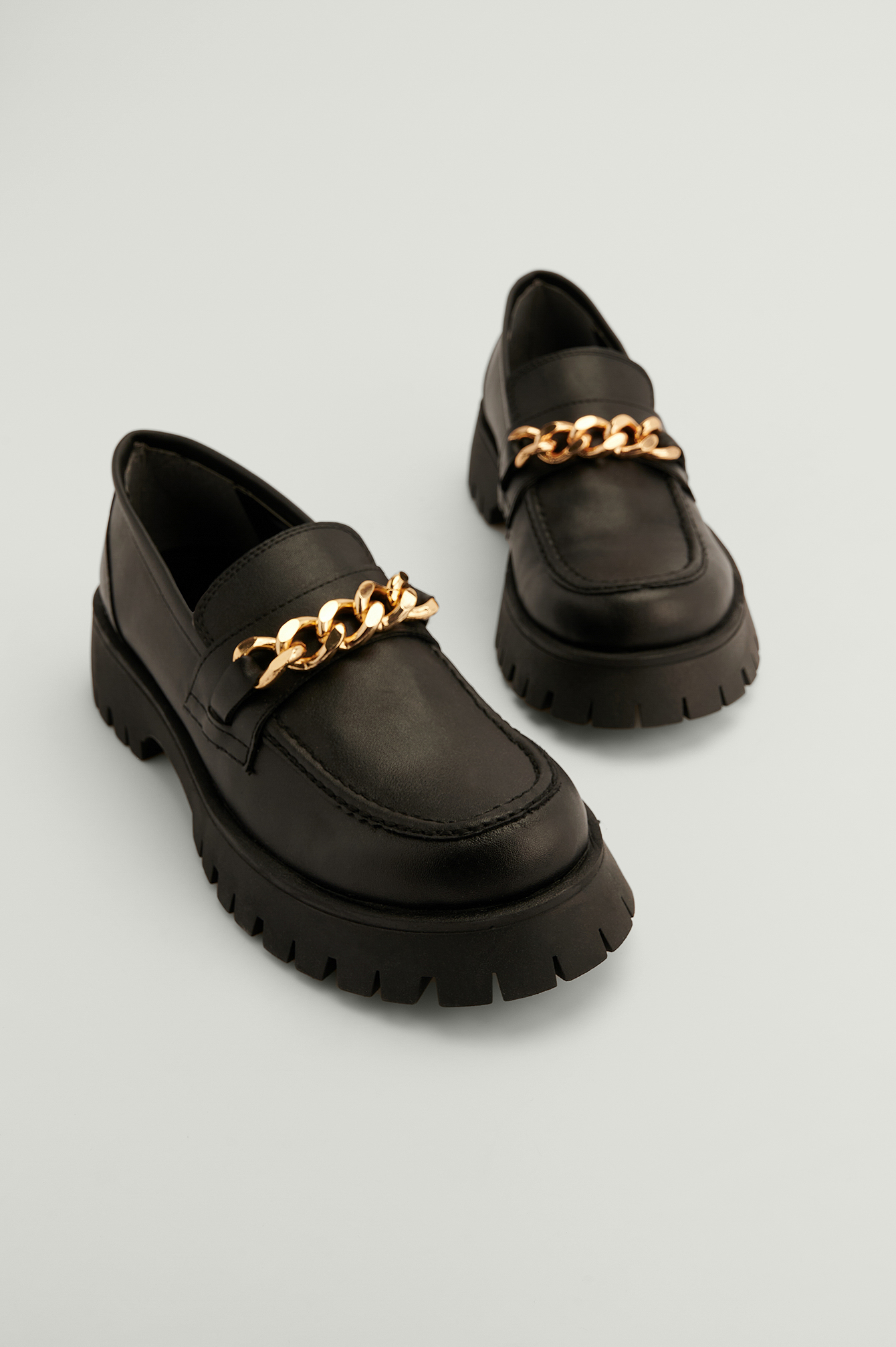 NA-KD Shoes Loafers Med Kraftig Sål - Black