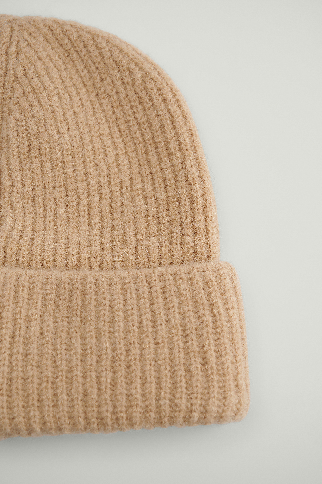 Chunky Wool Beanie Beige | na-kd.com