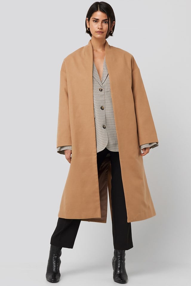 Classic Long Coat Beige | na-kd.com