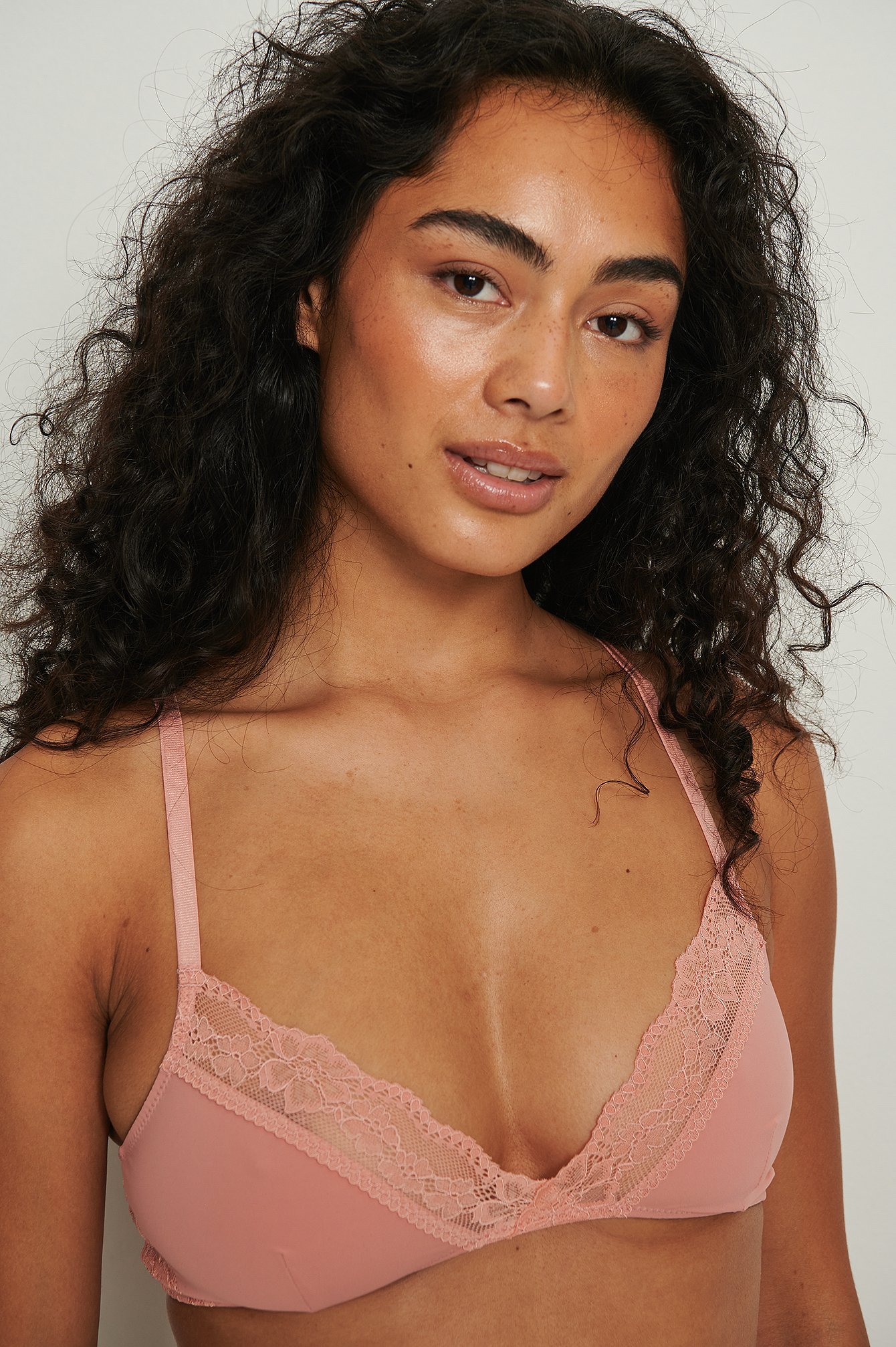 Burned Apricot Clean Micro Lace Top
