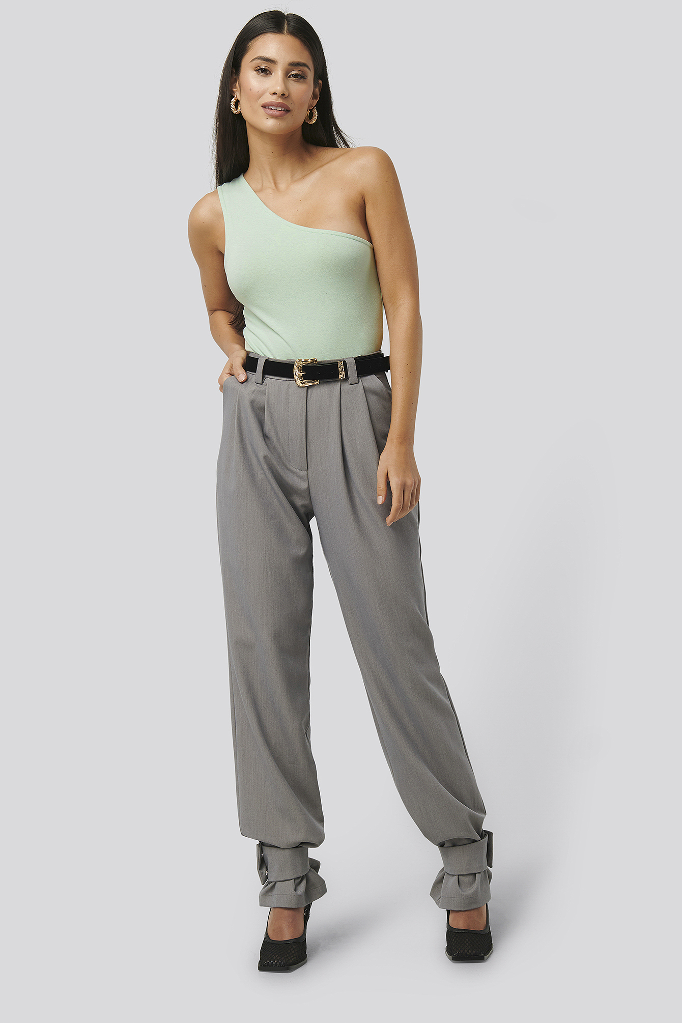 Closure Suit Pants Grey