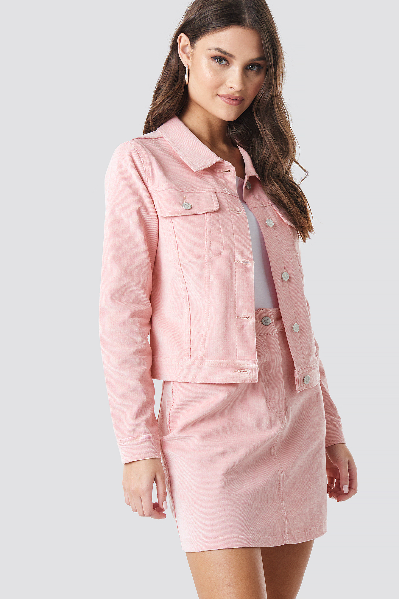 Co-ord Corduroy Jacket Rose Quartz