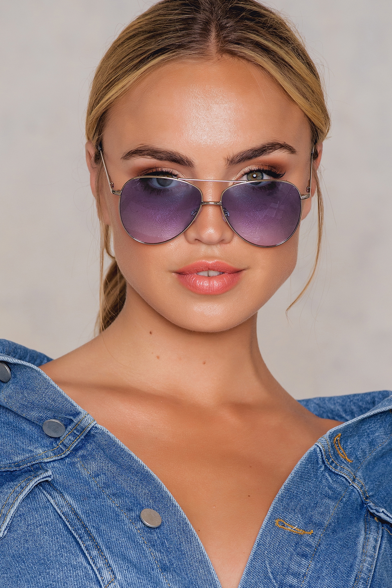 Colored Pilot Sunglasses Purple | NA-KD