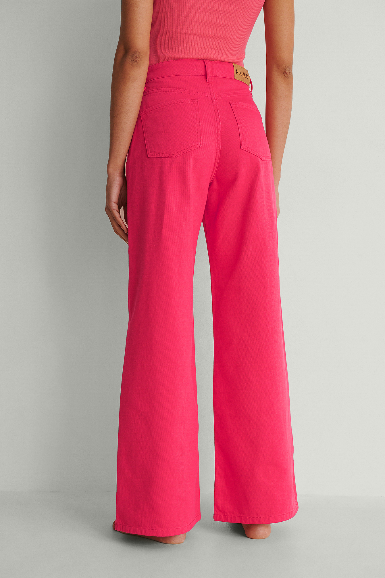 Womens Pink Wide Leg Jeans | na-kd.com