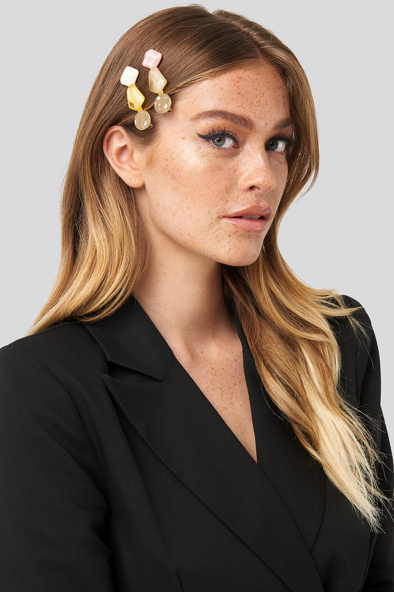 Colored Stone Hairclips Mixed