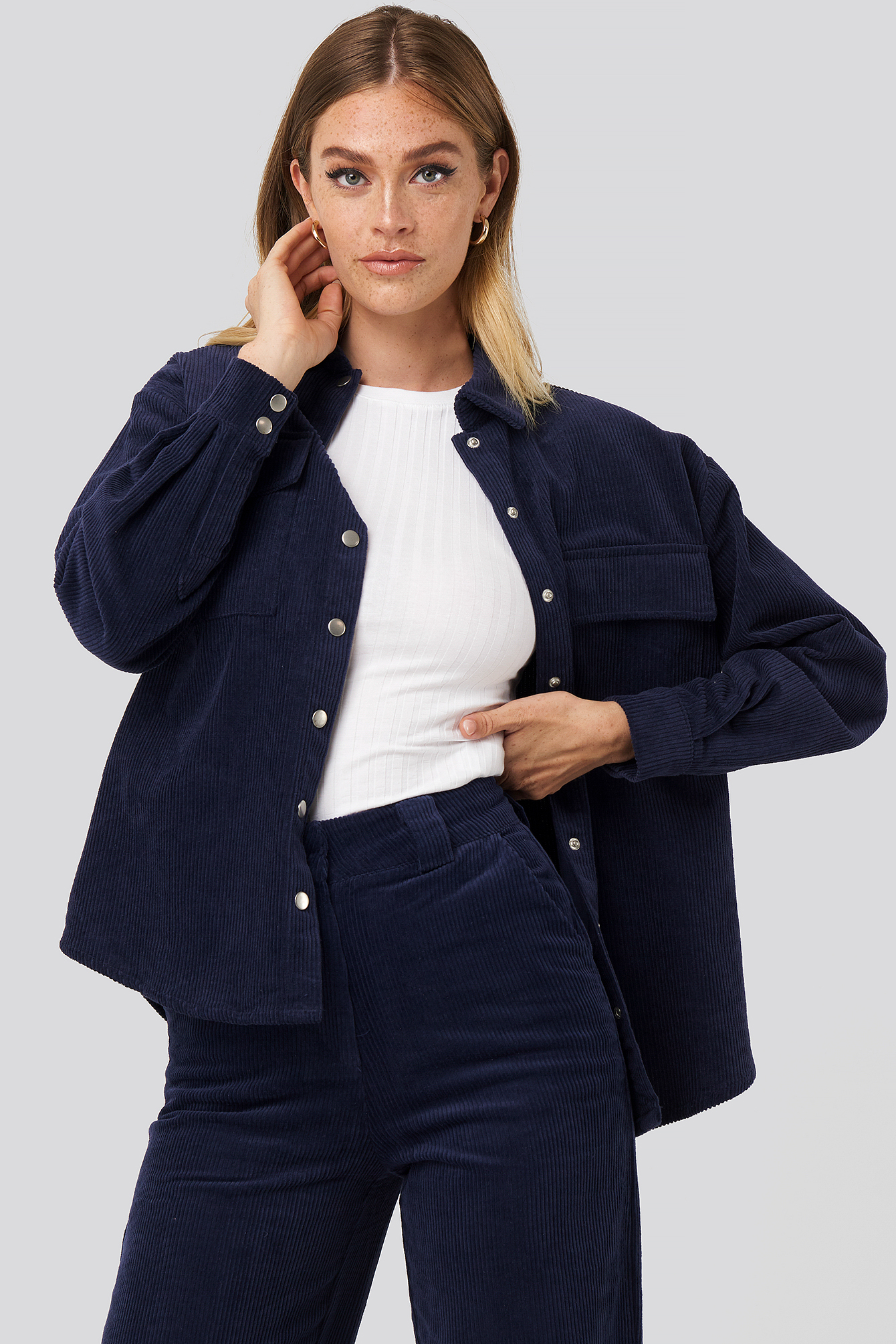 Corduroy Overshirt Dark Navy