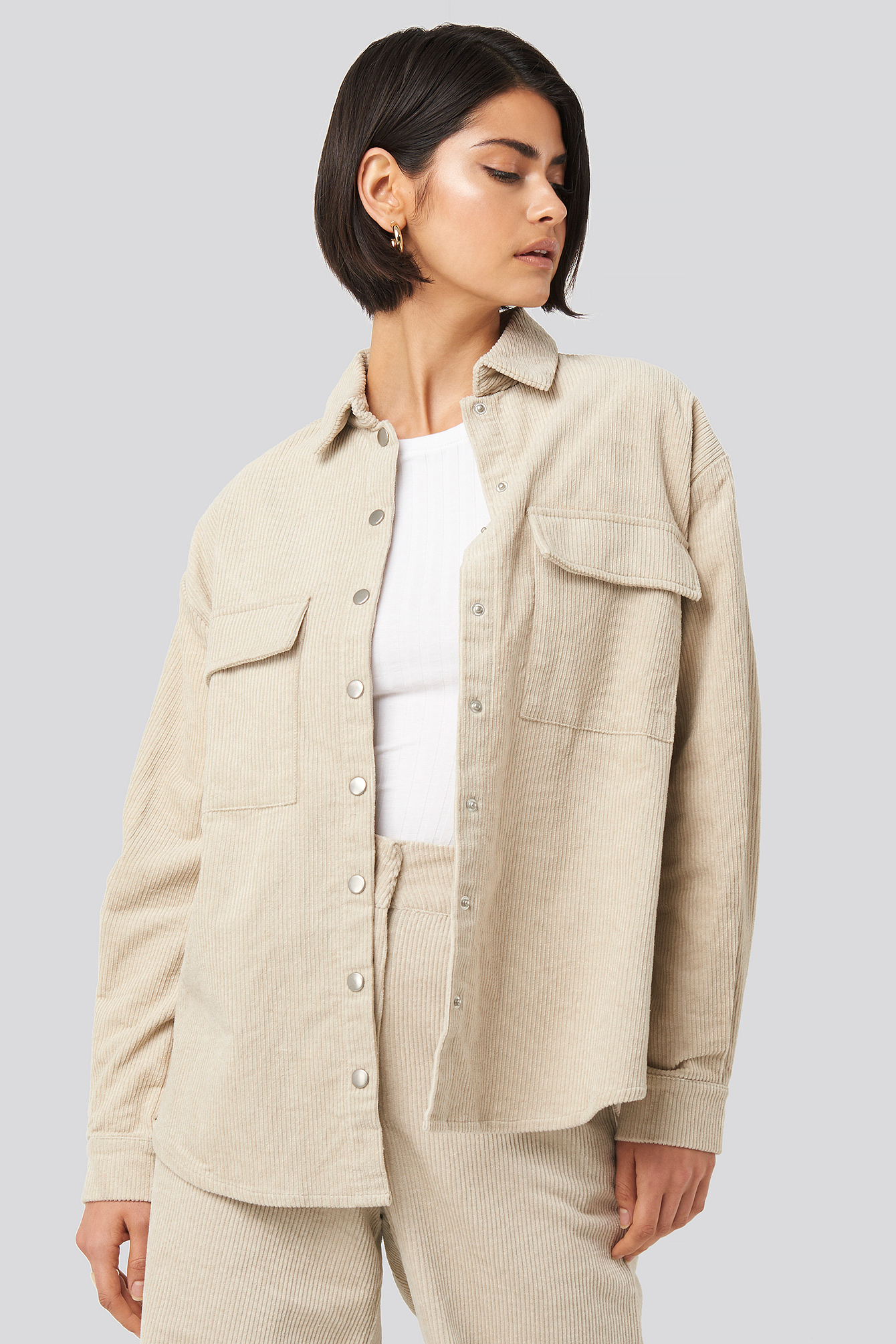 Corduroy Overshirt Sand