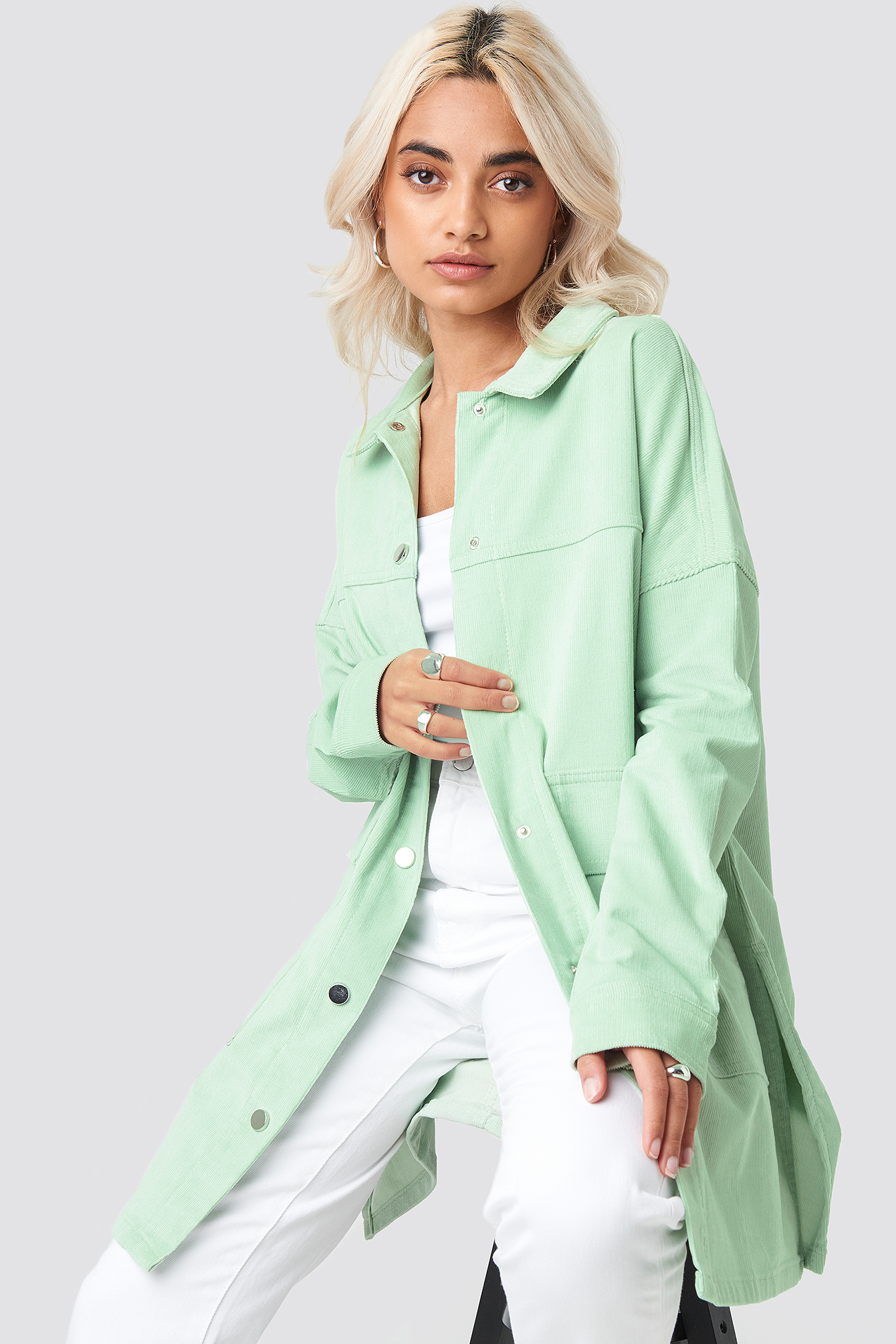 green overshirt jacket