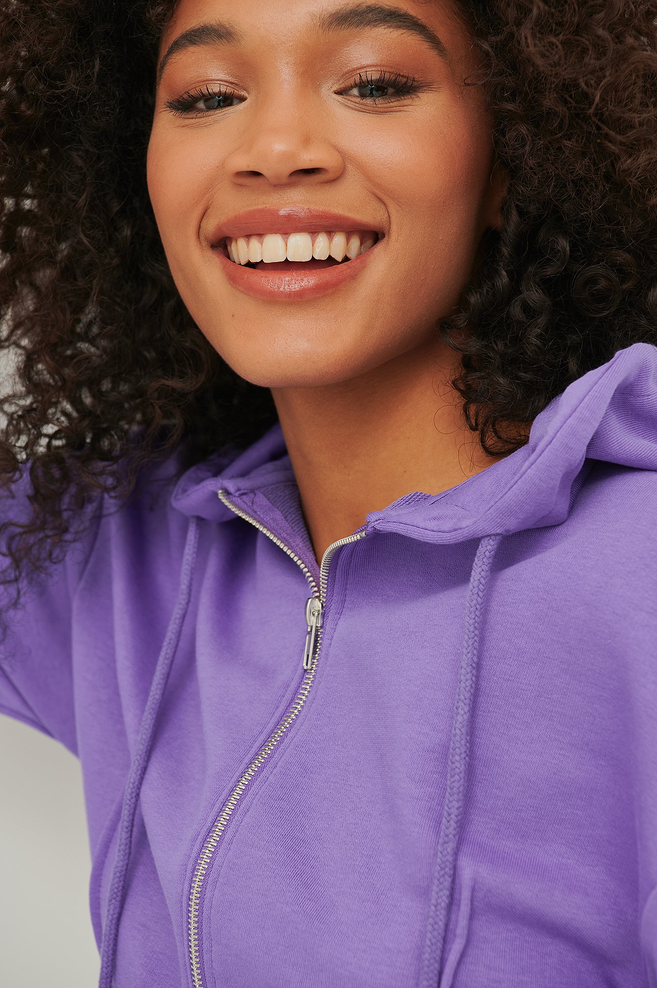 Purple Corset Detail Sweatshirt