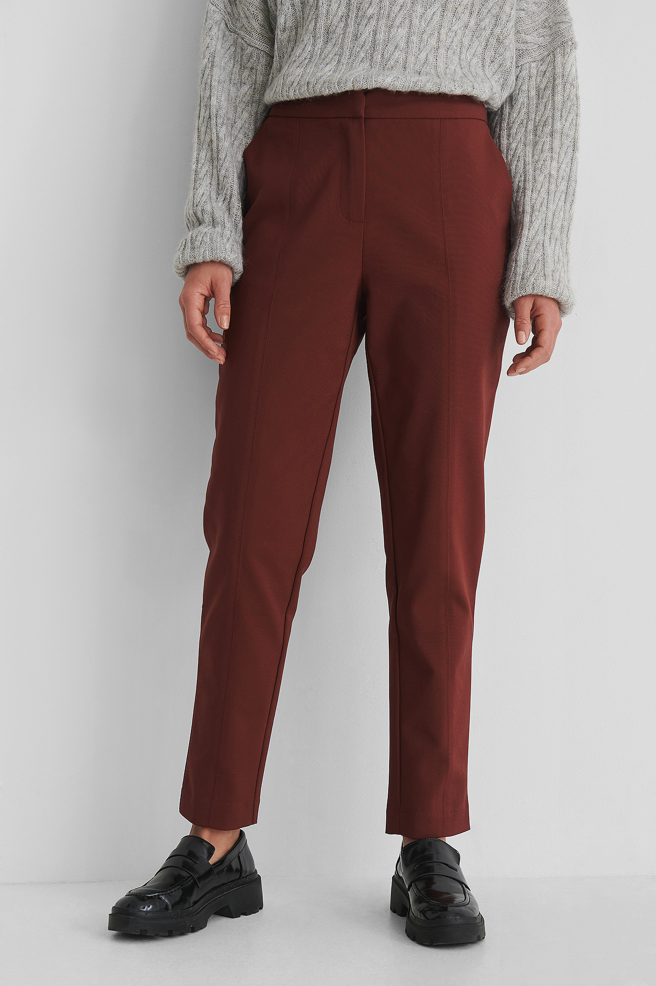 Womens Burgundy Trousers | na-kd.com