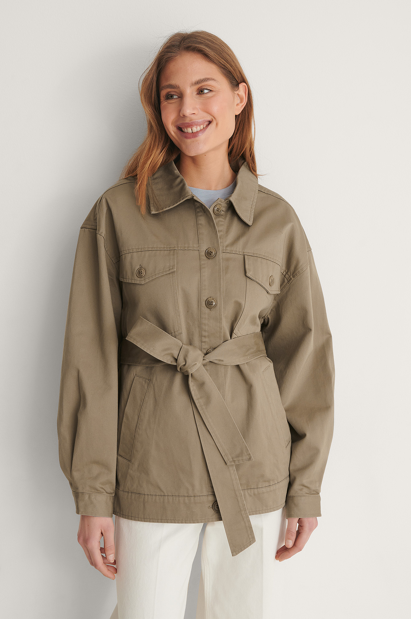 Organic Cotton Belted Cargo Jacket 