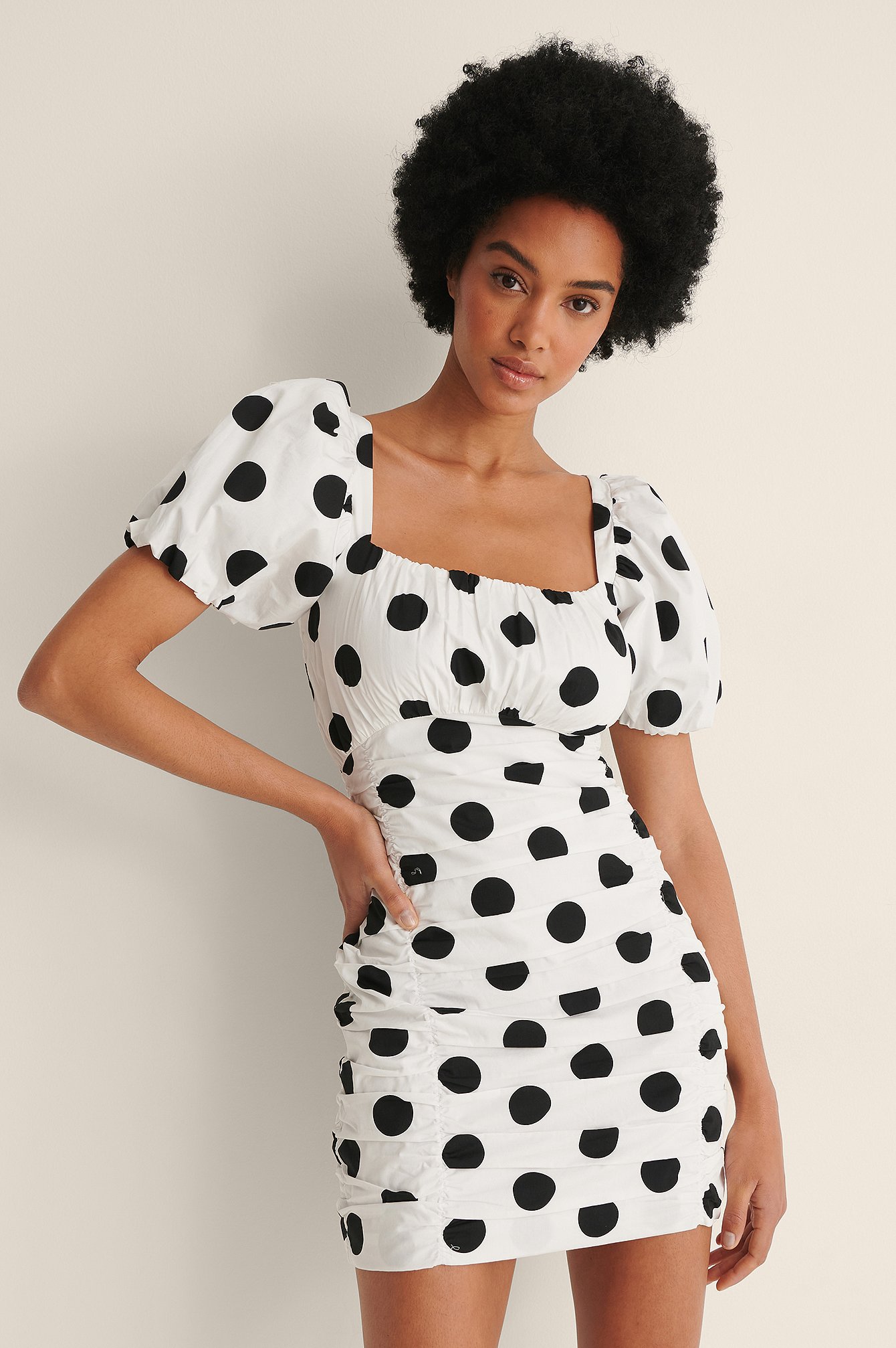Dots Cotton Mini Dress