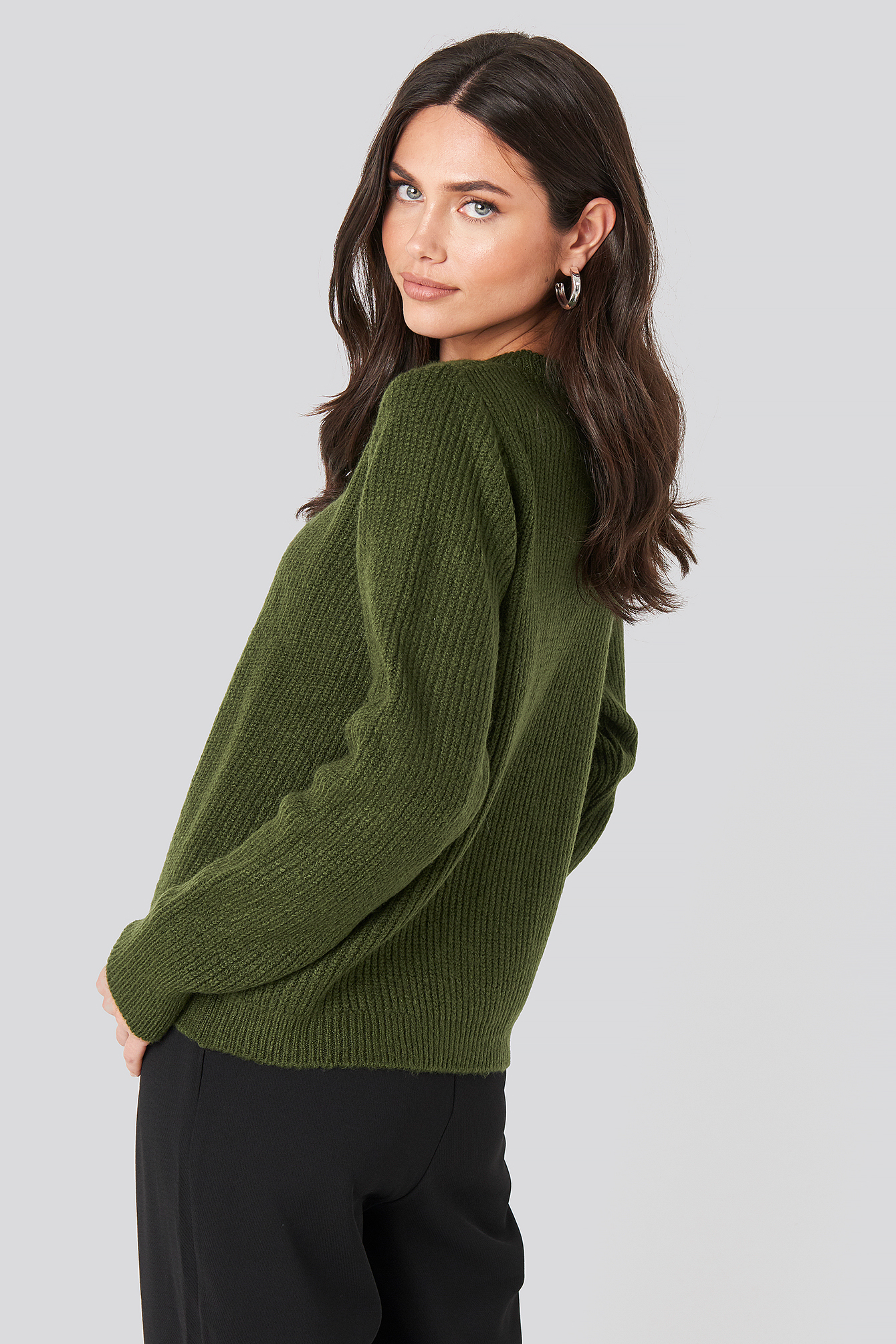 Dark green crew neck sweatshirt womens Clearance