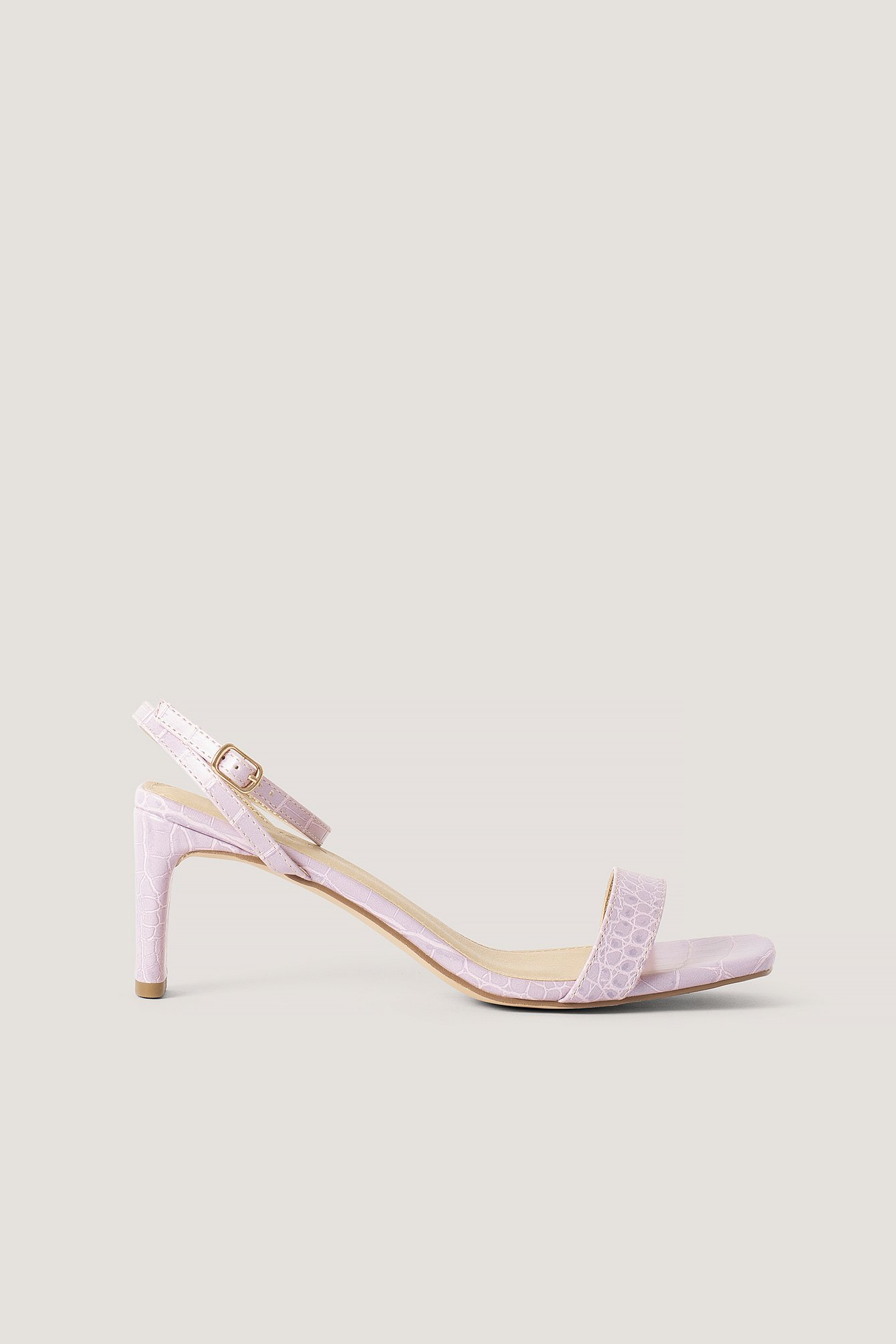 Croc Basic Block Heel Sandals NA-KD Shoes, Lila