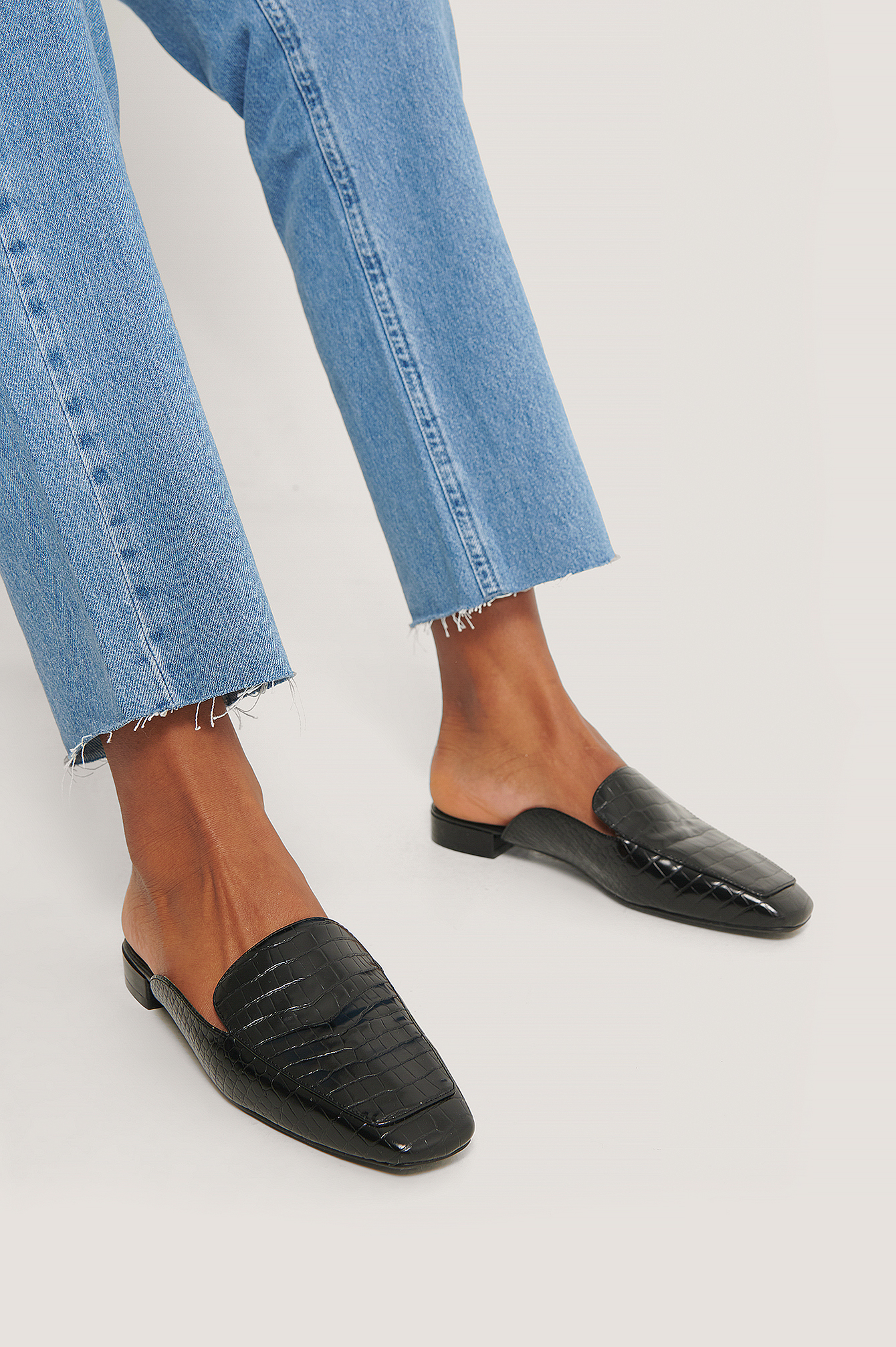 Croc Slip In Loafers Black