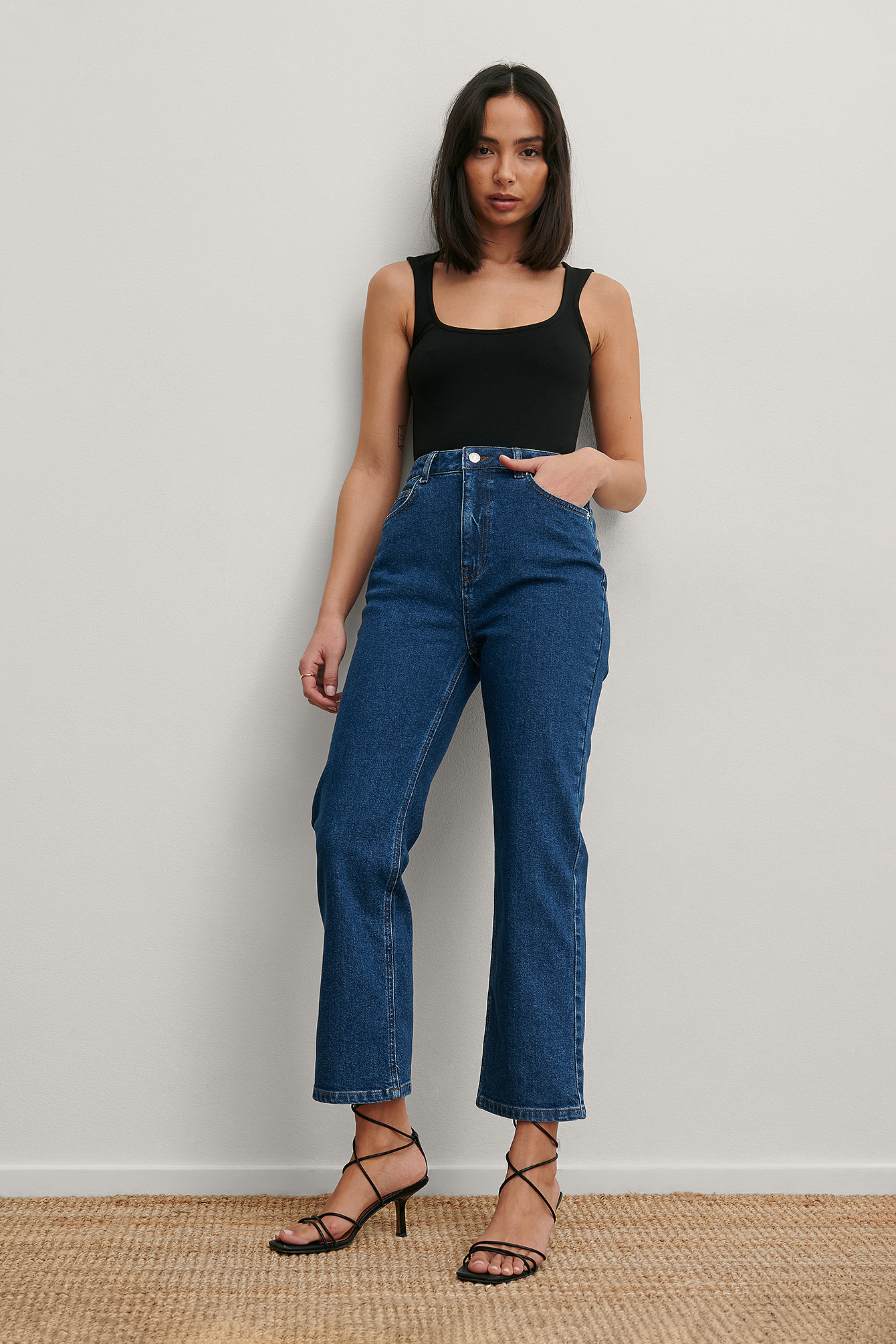 Recycled Cropped Denim Blue | na-kd.com
