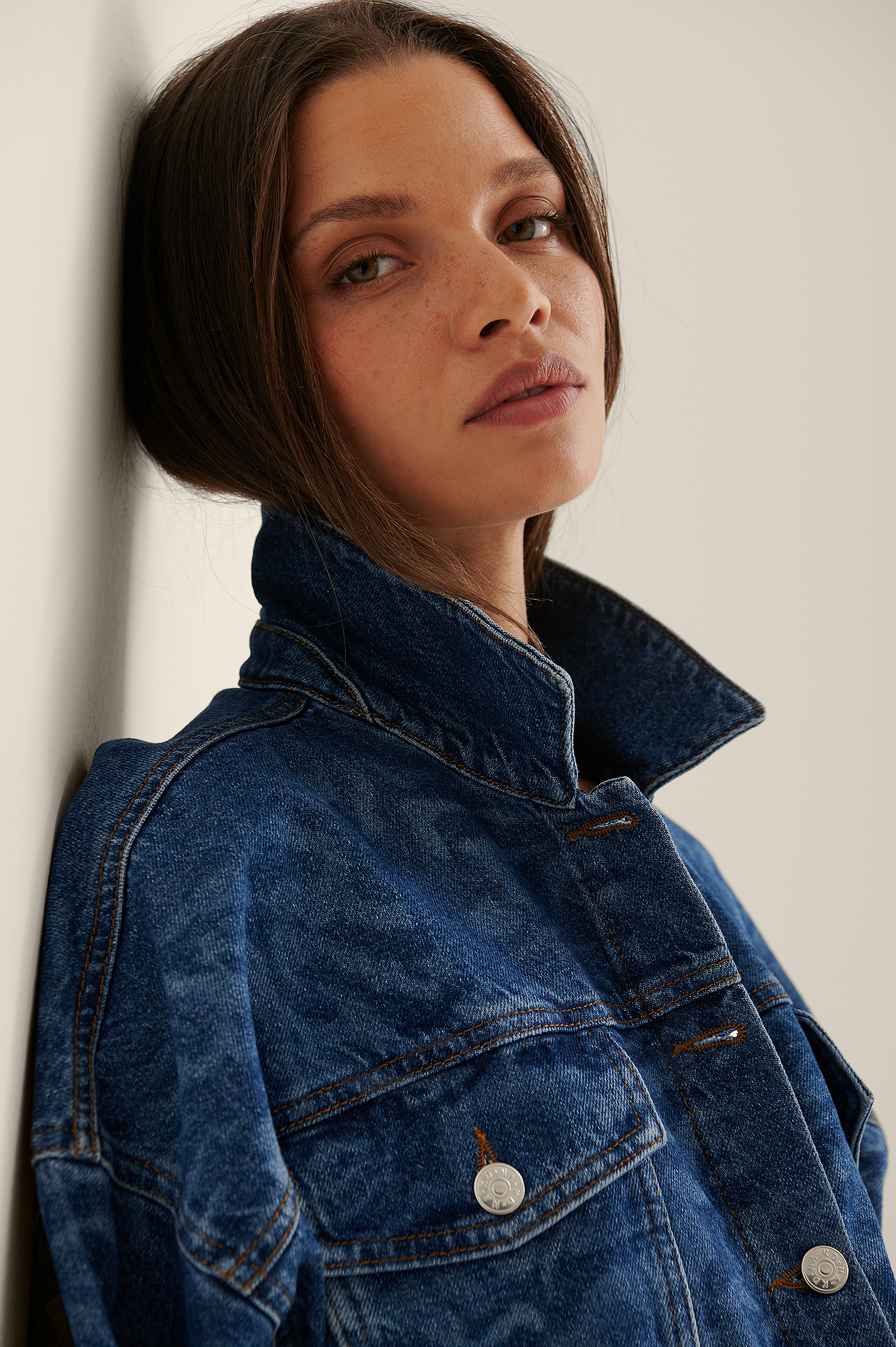 Colored Organic Cropped Denim Jacket 