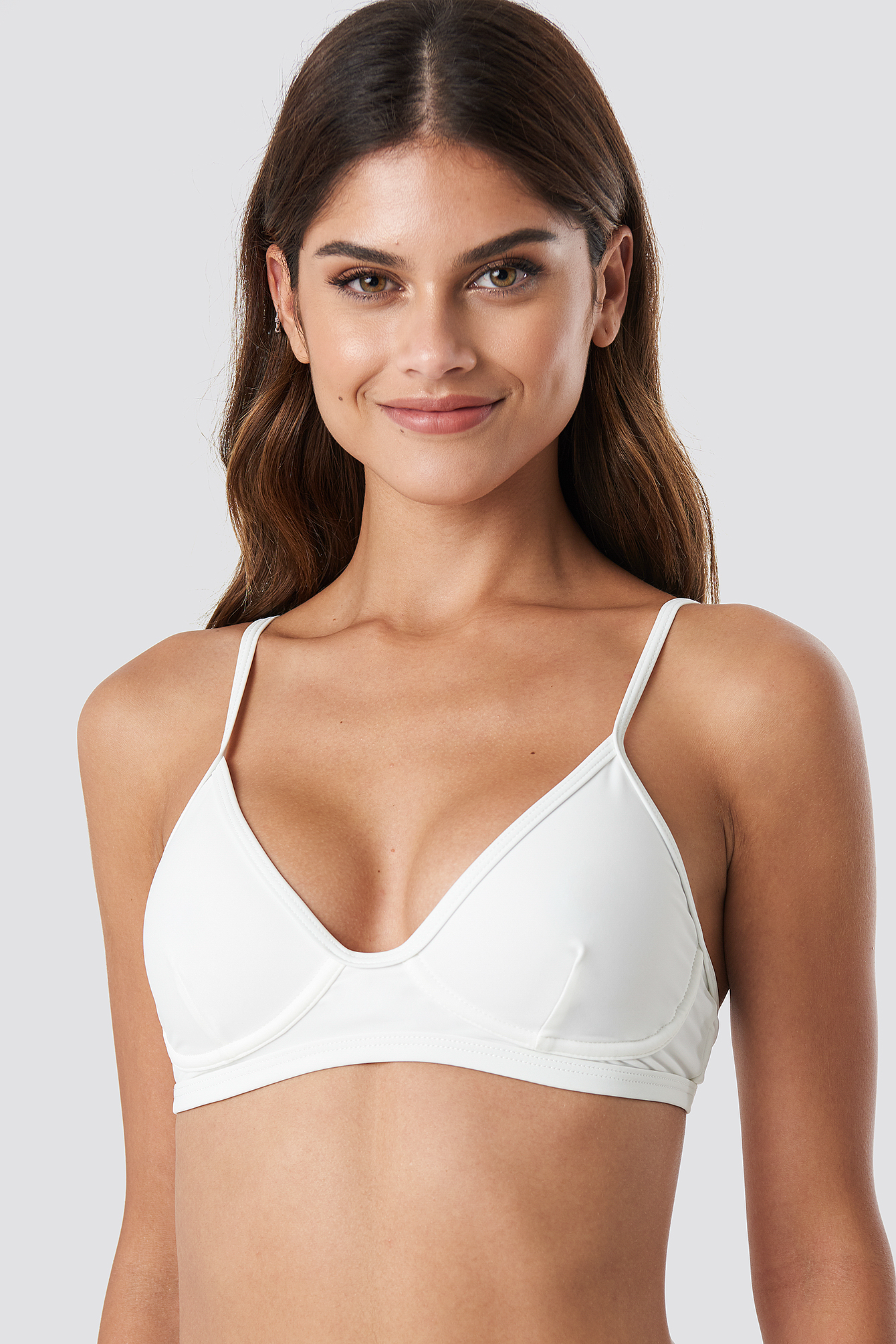 Cup Shape Bikini Top White