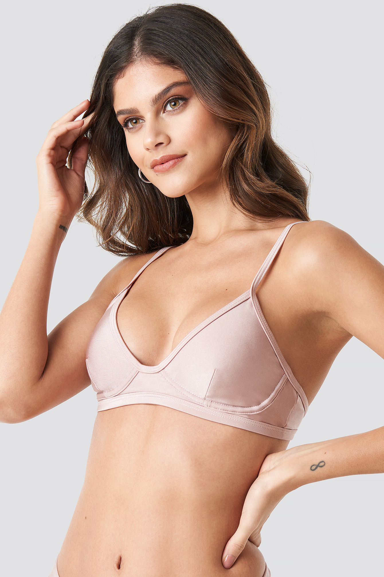 Cup Shape Bikini Top Dusty Pink