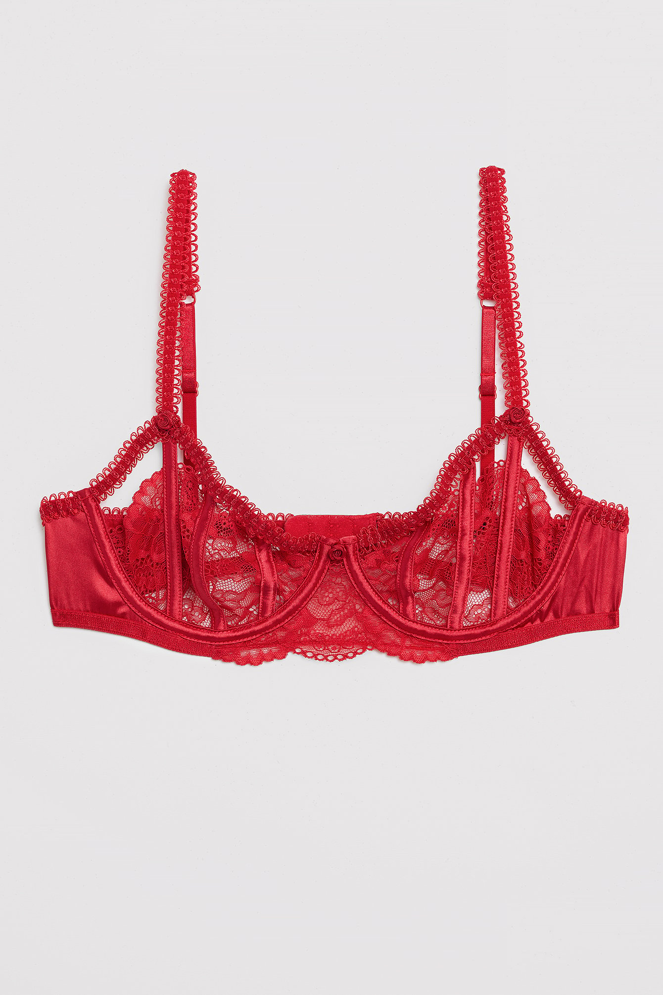 Cut Out Detailed Cup Bra Red | NA-KD