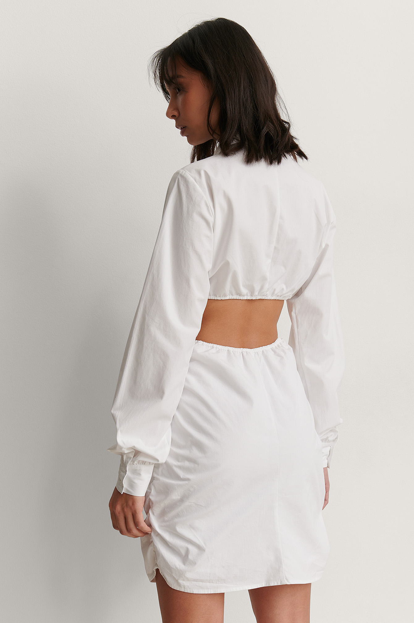 cut out button up shirt