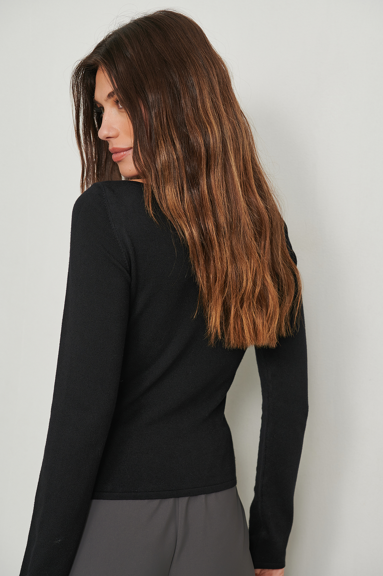 Mode Sweaters Gebreide truien Nümph N\u00fcmph Gebreide trui zwart geruite print casual uitstraling 