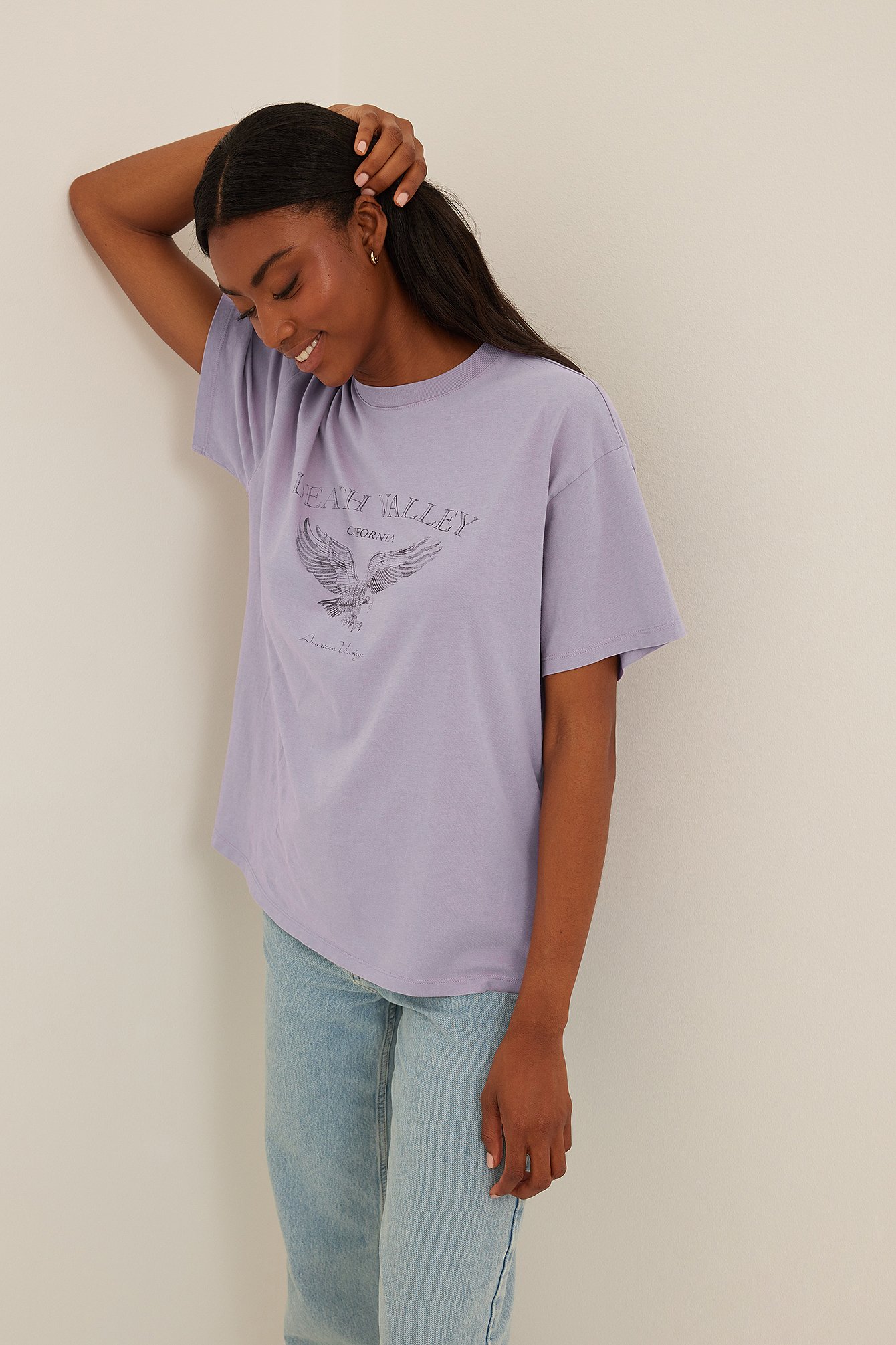 Lilac Death Valley T-shirt i overstørrelse